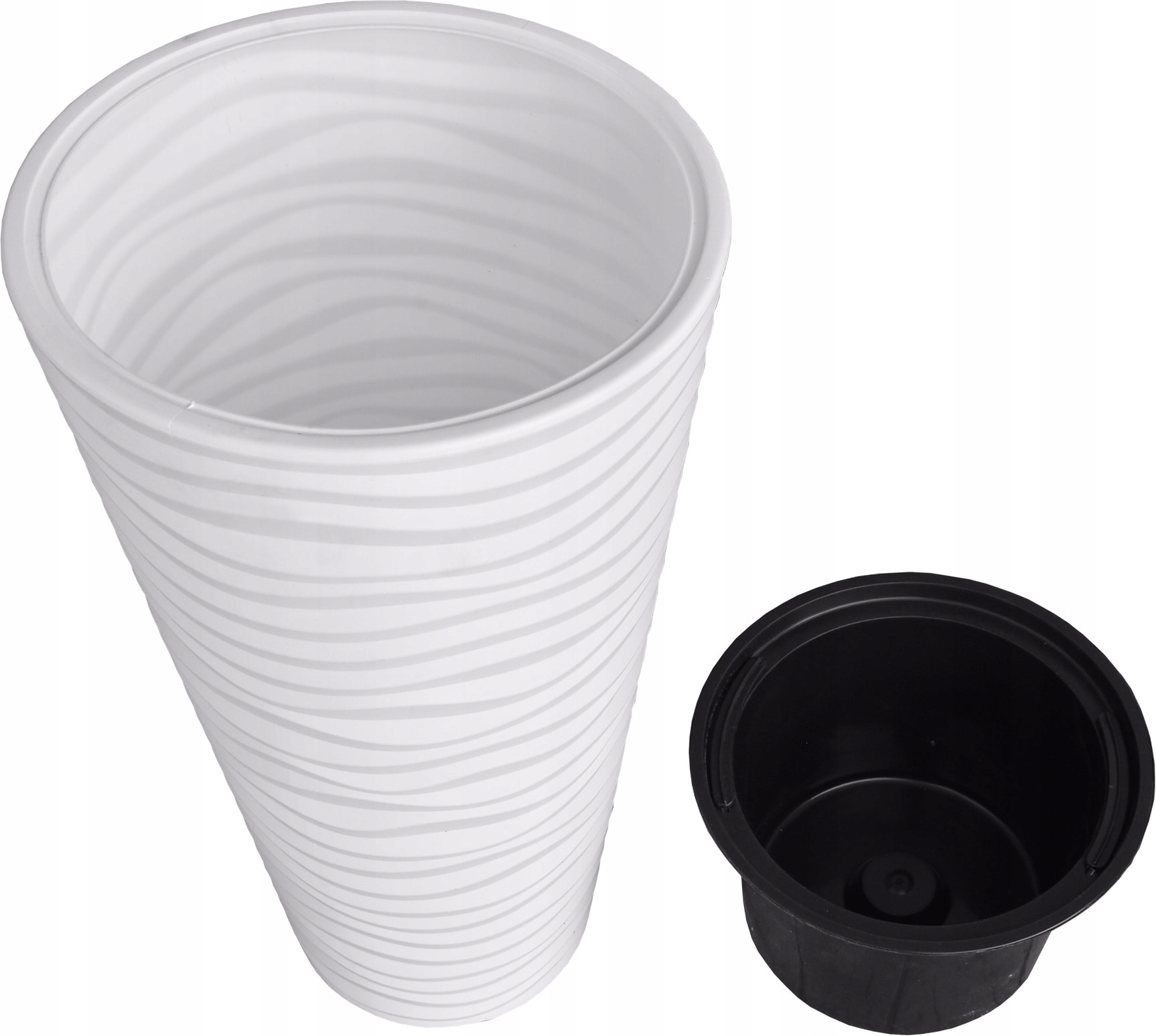 Doniczka okrągła Sahara Dunes Slim 35 | Biały — 19