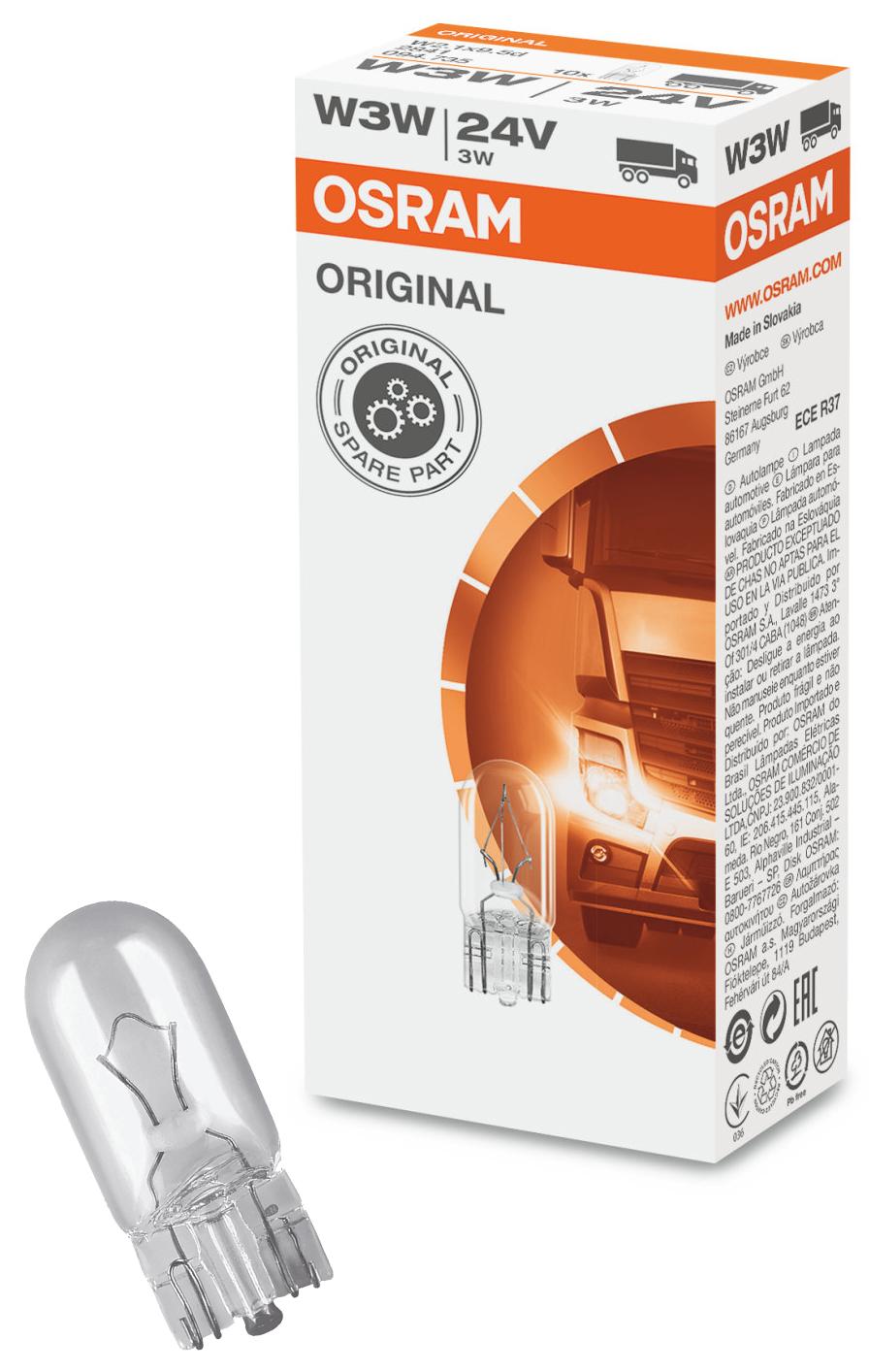 10 x Osram Original Line Żarówka W3W 24V 3W