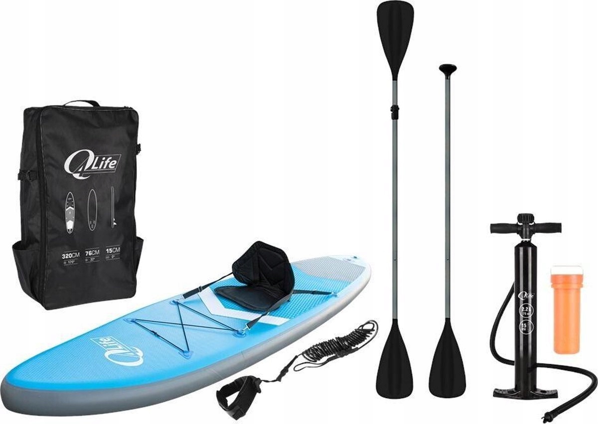 Dmuchana Deska Stand-Up Paddleboard (sup) Q4LIFE 320 x 76 x 15 cm /150 kg