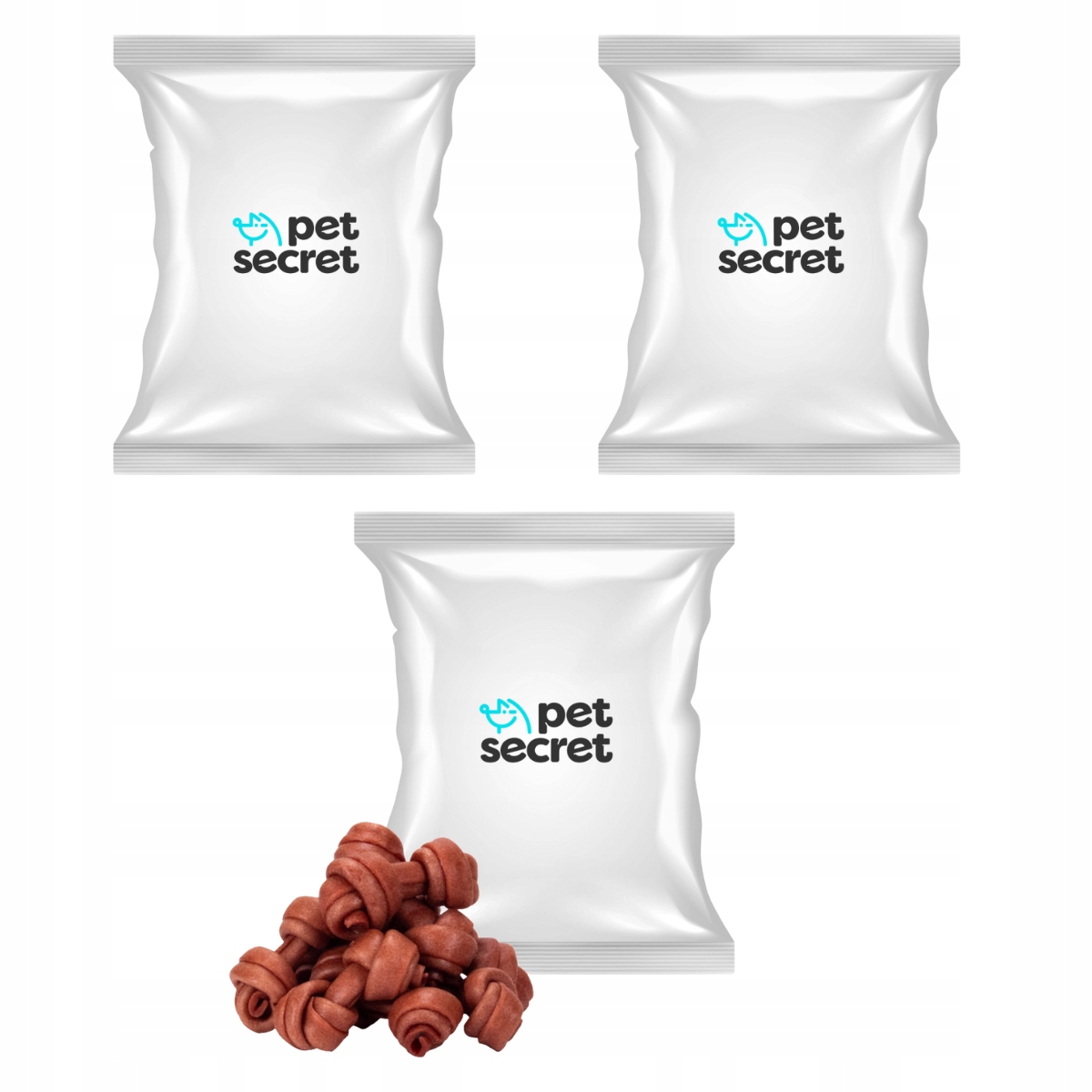Levně Měkké uzlíky z hovězího masa 3x500g Pamlsek pro psy Pet Secret