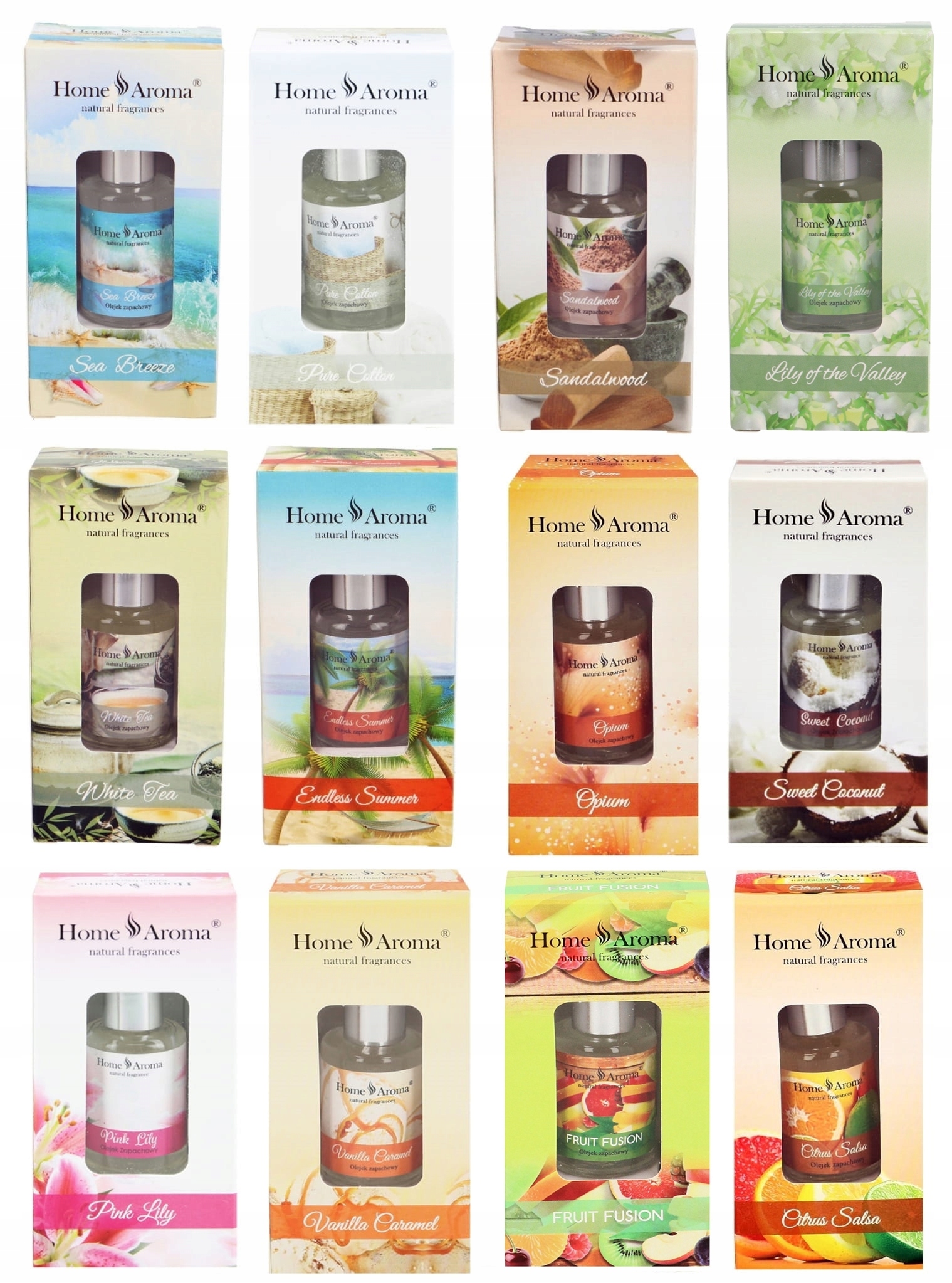 

Olejki Zapachowe 12 Zapachów 120 ML MIX Zapachów