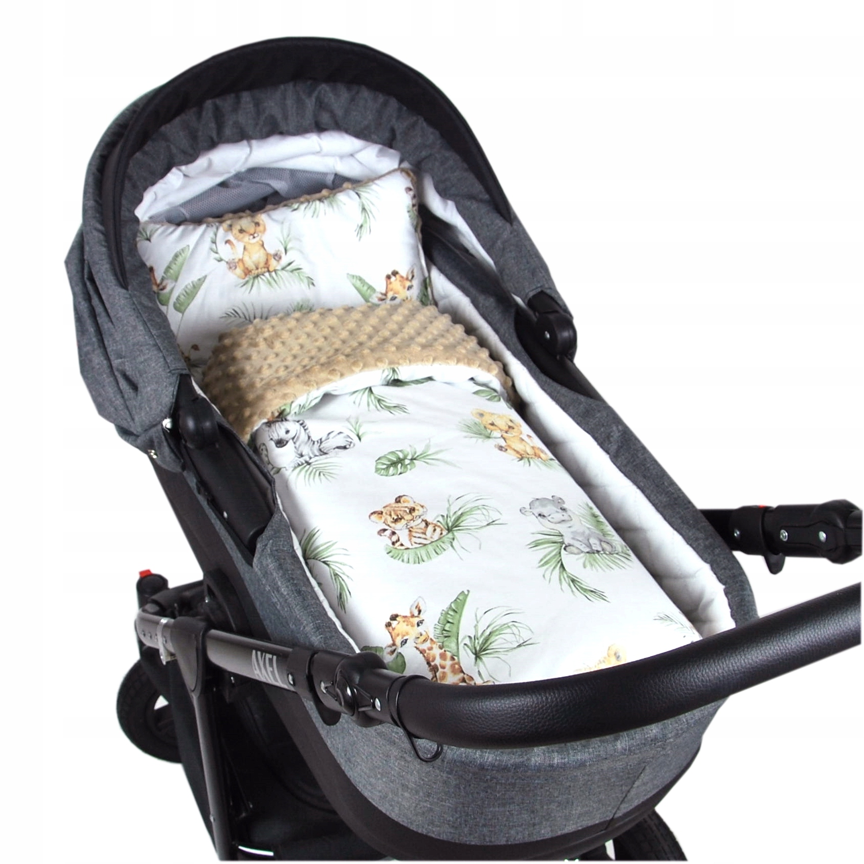 BabyLux MINKY KOCYK PODUSZKA KOMPLET DO WÓZKA 124