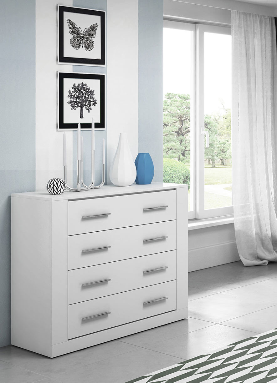 Komoda Do Sypialni do salonu biała Lenart AR-10 Bi