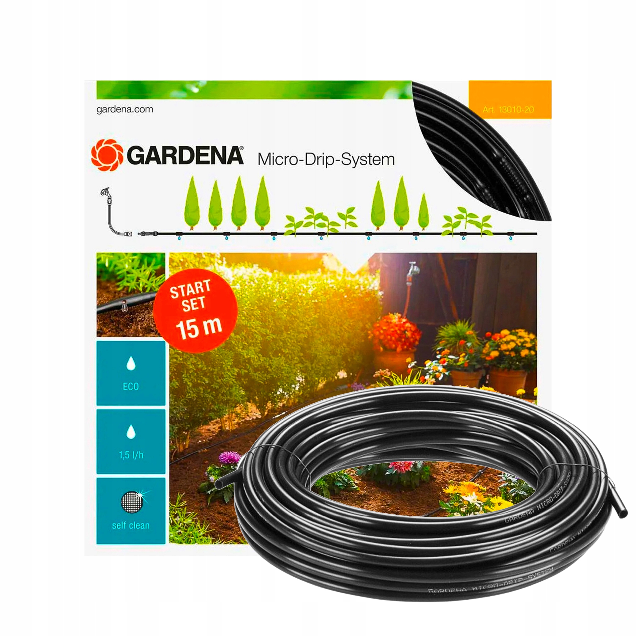 Kapková Závlaha Pro Zavlažování Řad Rostlin Gardena Micro Drip System S 15 M