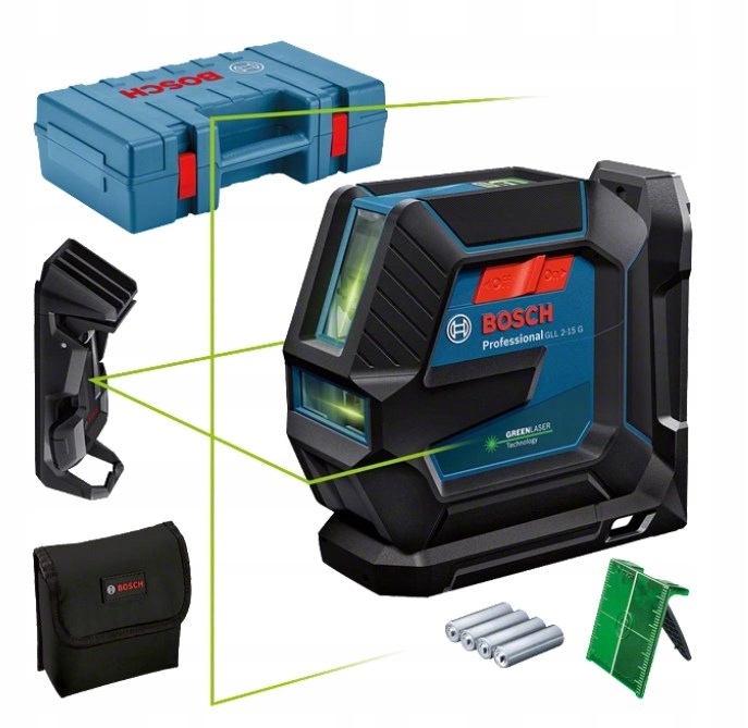

Laser liniowy Bosch GLL2-15G +LB10+DK10+WALIZKA Bs