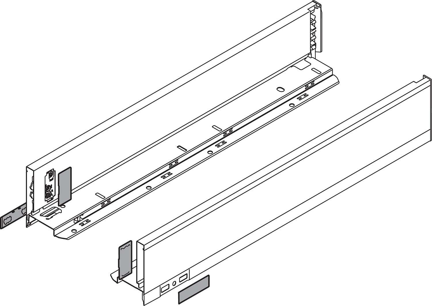 Blum 770M5002I Legrabox Pure boky M 500 mm nerez