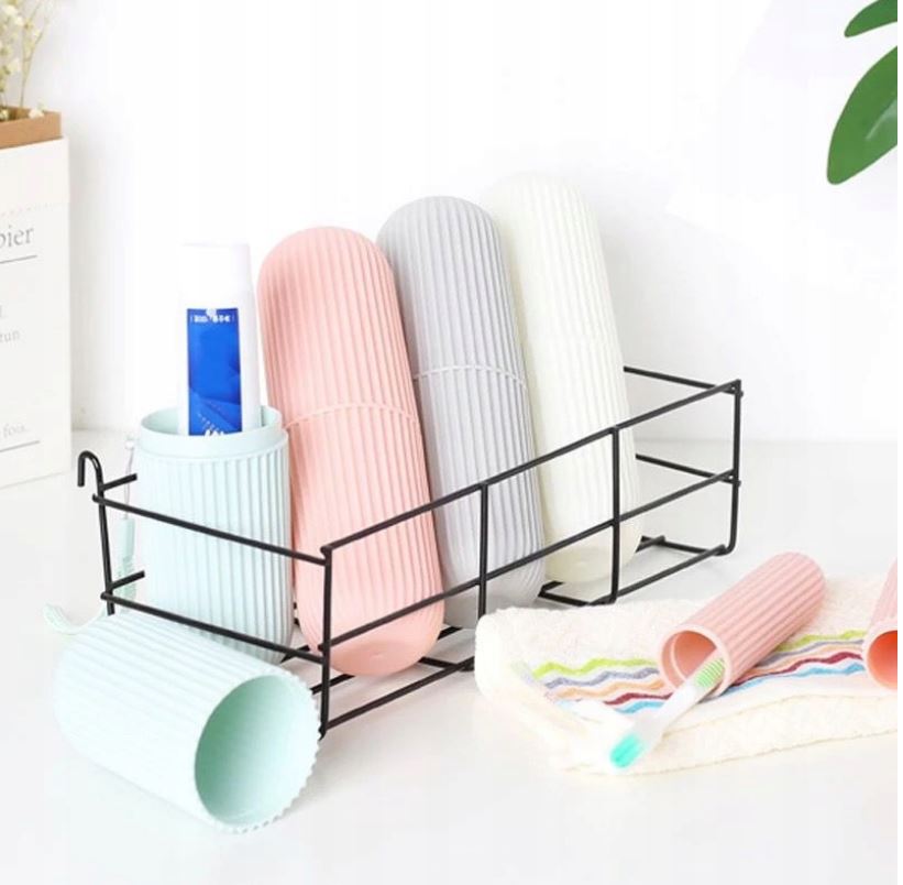 PORĘCZNE ETUI POJEMNIK NA SZCZOTECZKĘ PASTĘ DO ZĘBÓW PODRÓŻNE KOSMETYCZKA Pojemność 300 ml