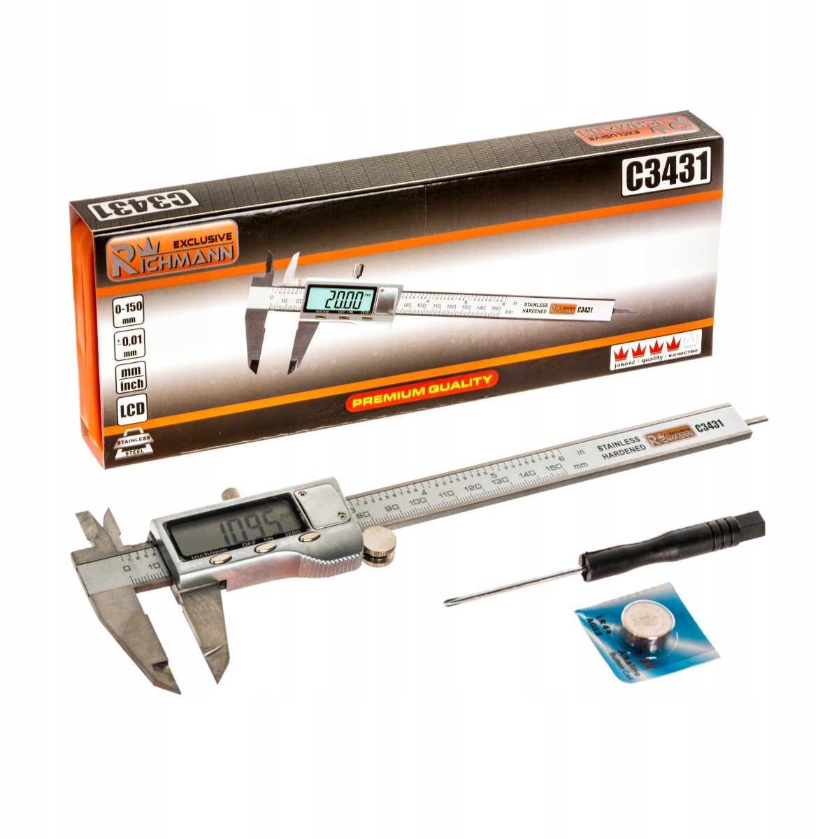 Suwmiarka elektroniczna 150mm stalowa Richmann C3431