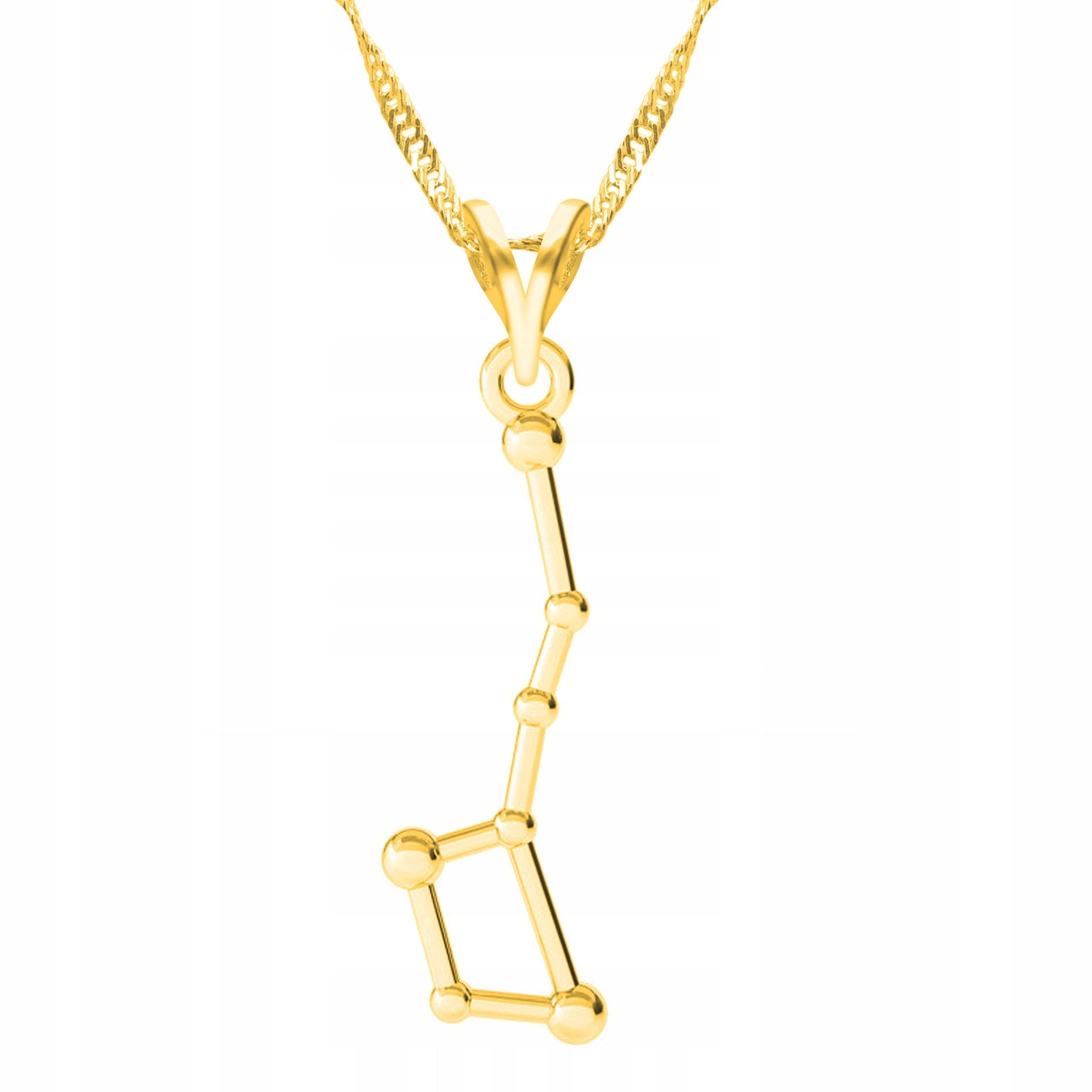 Zlatý náhrdelník s souhvězdím Vesmír Nebe souhvězdí Stříbro 925