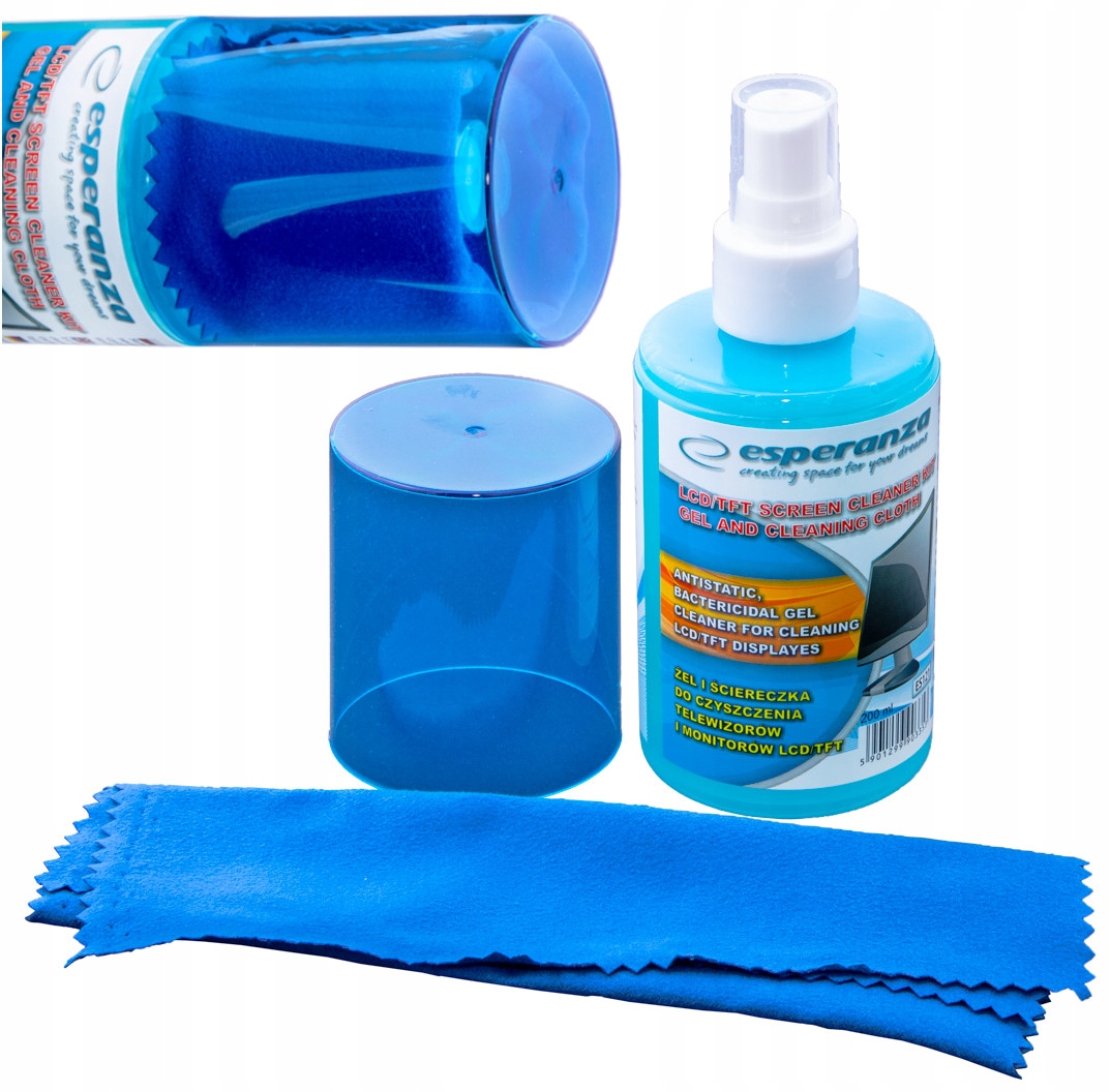 ESPERANZA ŻEL DO CZYSZCZENIA EKRANÓW LCD, LED, OLED, TFT Z MIKROFIBRĄ