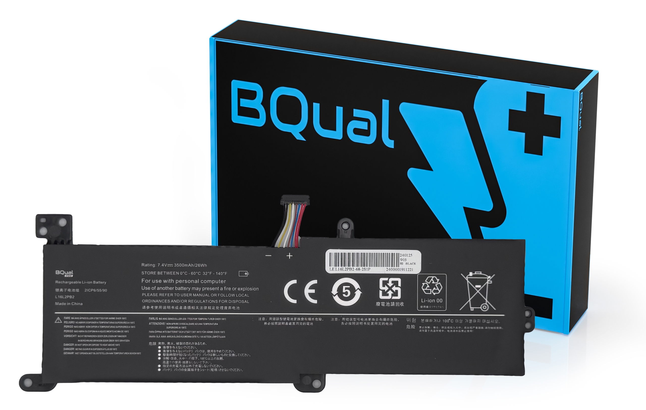 Bateria L16C2PB1 L16C2PB2 L16L2PB2 L16L2PB3 L16M2PB1 L16S2PB1 do Lenovo