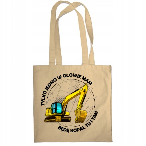 TORBA NA PIWO PREZENT DLA OPERATORA KOPARKI Materiał bawełna