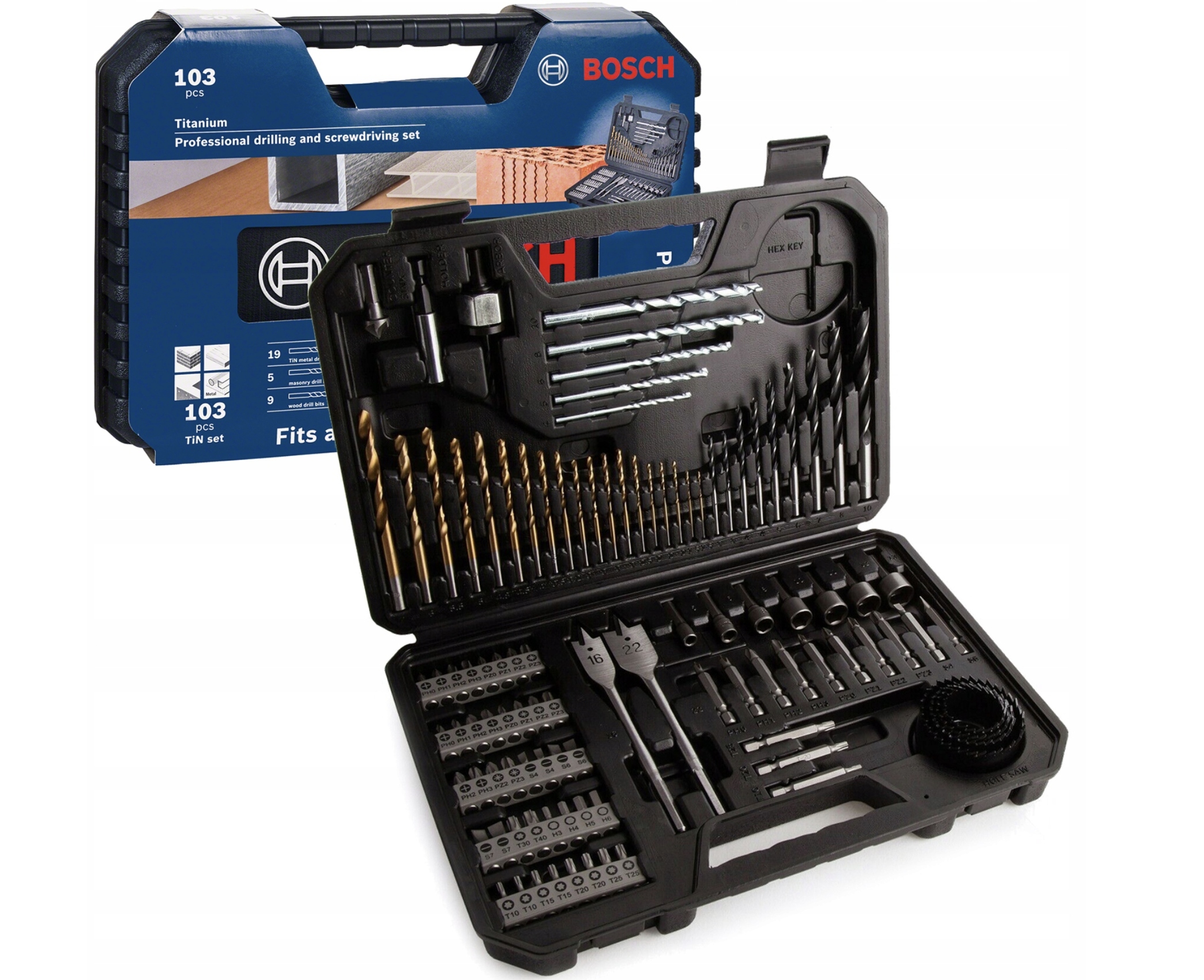 Bosch Zestaw Wierteł/bitów Titanium V-line 103 Szt