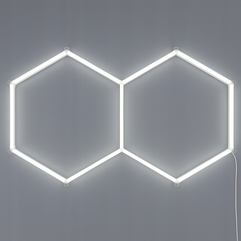 Lampa panel HEXAGON 2 plafon biały do garazu 6500K