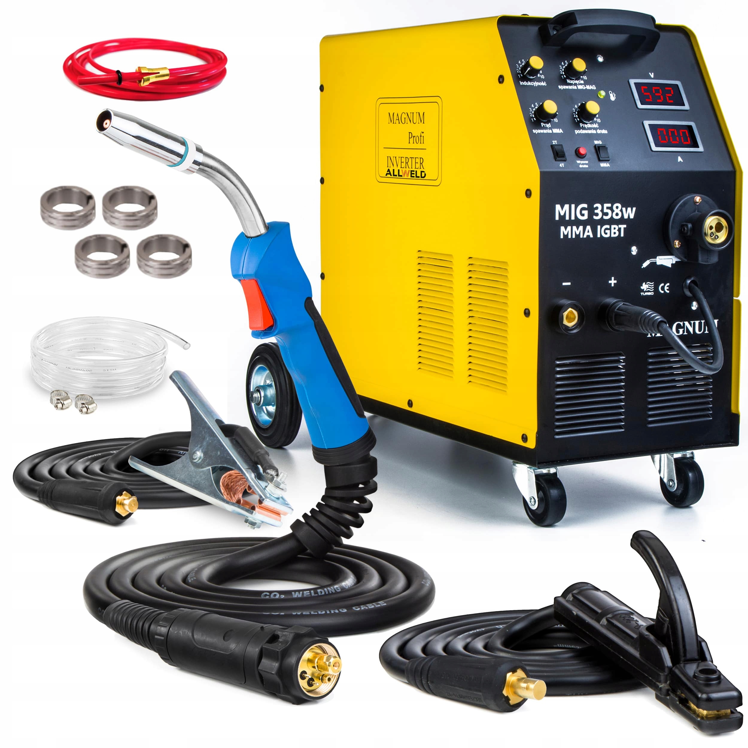 Svářečka Migomat Magnum Mig 358W Mma Igbt 400V 350A Hliník 4X4 Flux