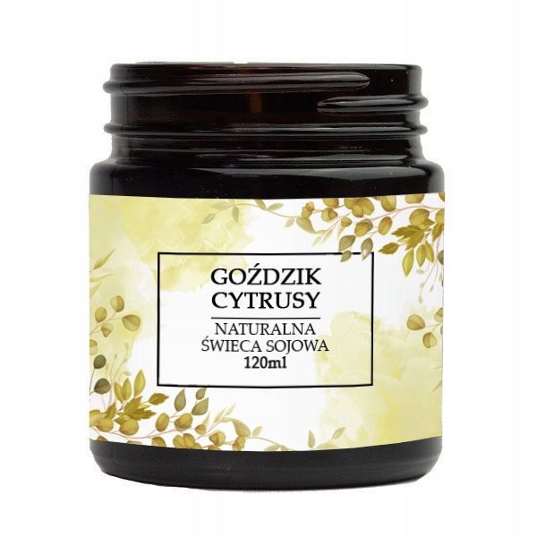 

Naturalna świeca sojowa 120 ml goździk, cytrusy