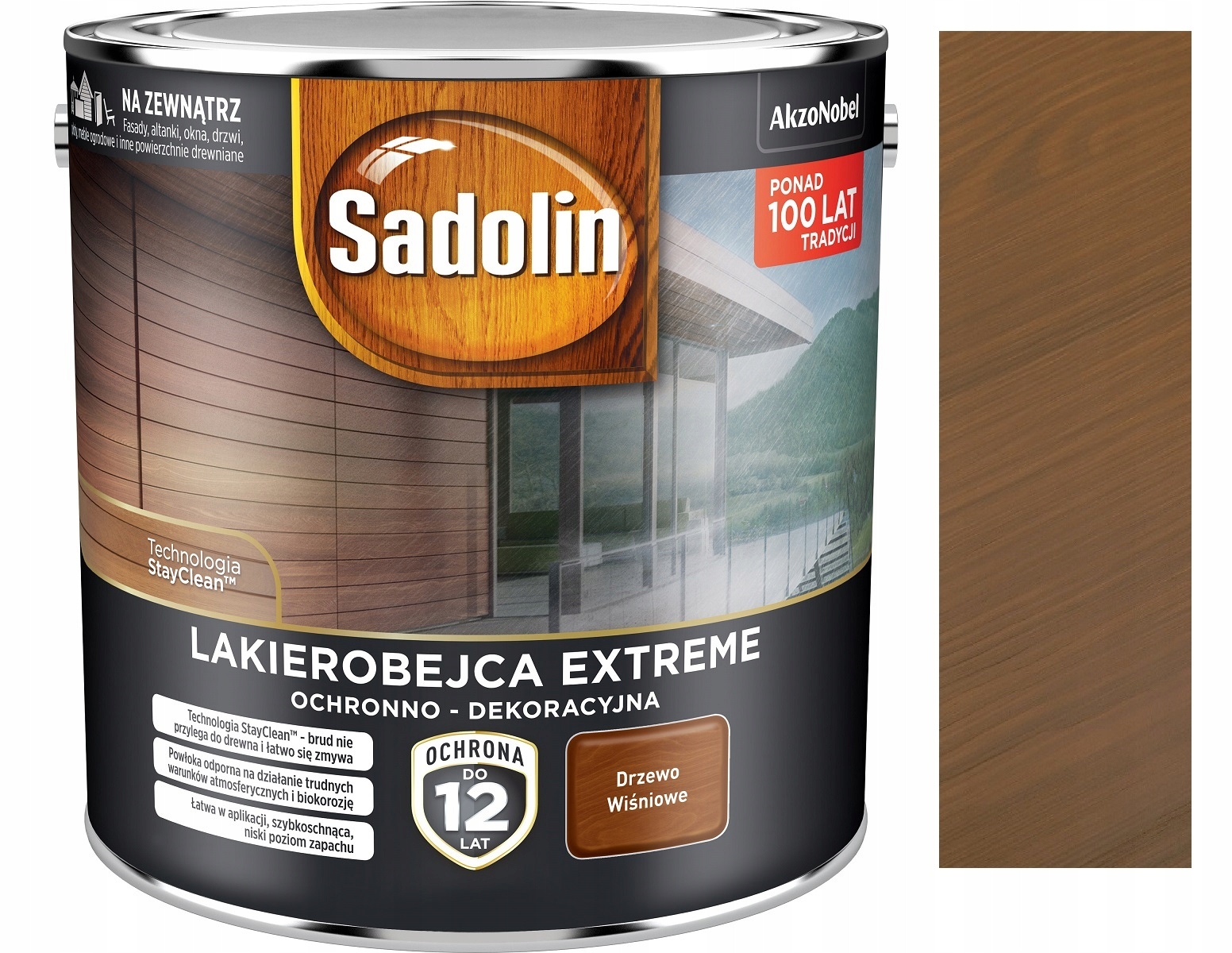 Sadolin Extreme Ochronna Lakierobejca Drewna Drzewo Wiśniowe 2.5L