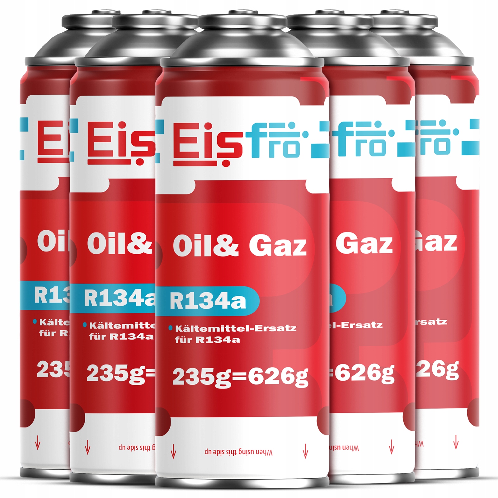 5x Gaz Do Klimatizace R134a chladivo 2v1 1175g Olej Plyn