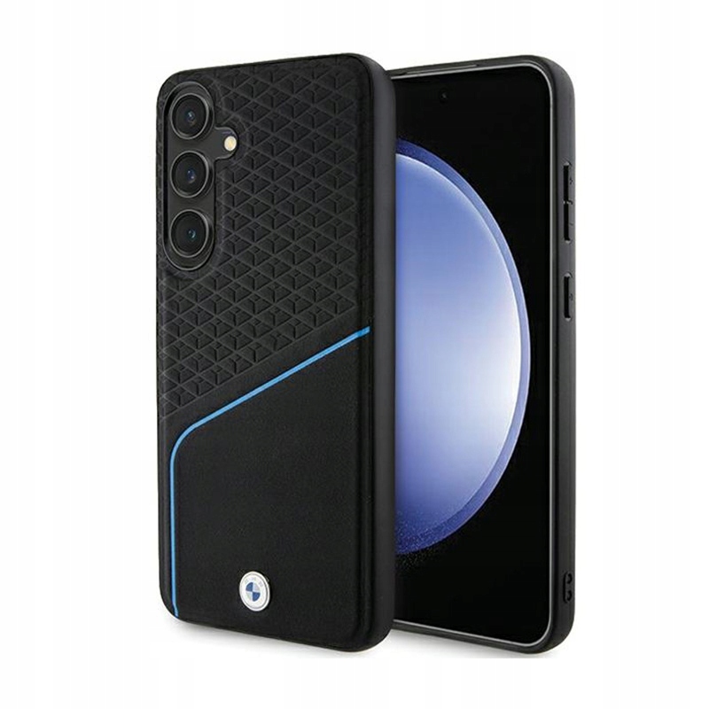 Pouzdro Bmw Signature Leather Textured & Line MagSafe pro Samsung Galaxy S24 (součást)