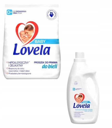 Levně Lovella Baby Prášek Na Bílé Prádlo 4,1 kg Tekutá Aviváž 2 l