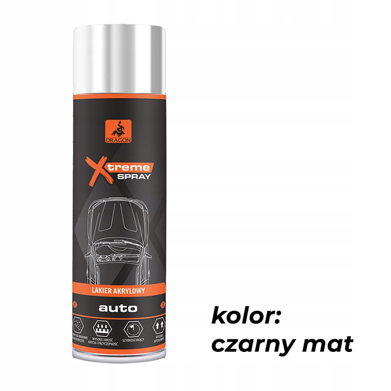 

Dragon Lakier akrylowy Auto 500ml czarny mat