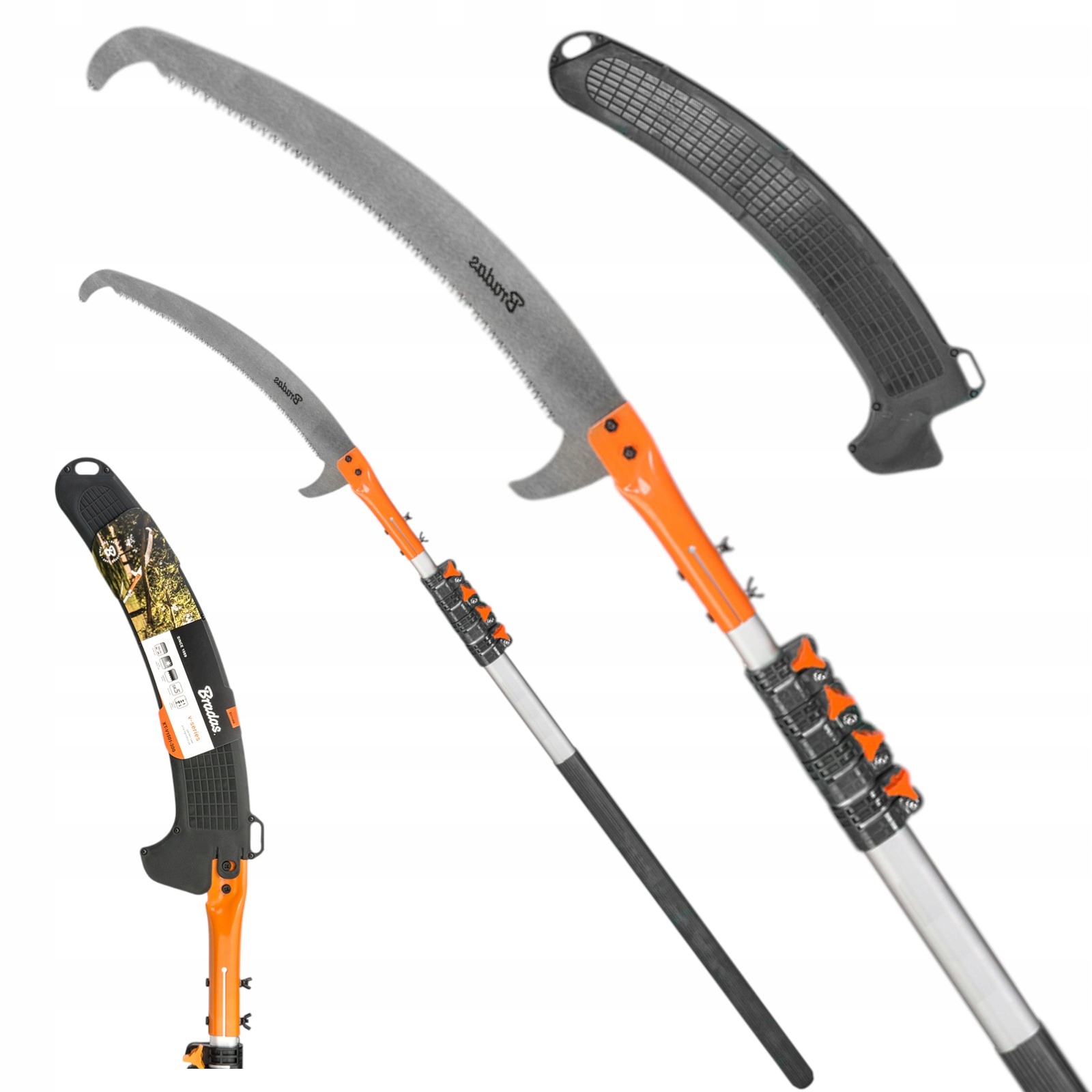 Piła do Gałęzi z Hakiem teleskopowa V-series regulowana Trzonek 3 m