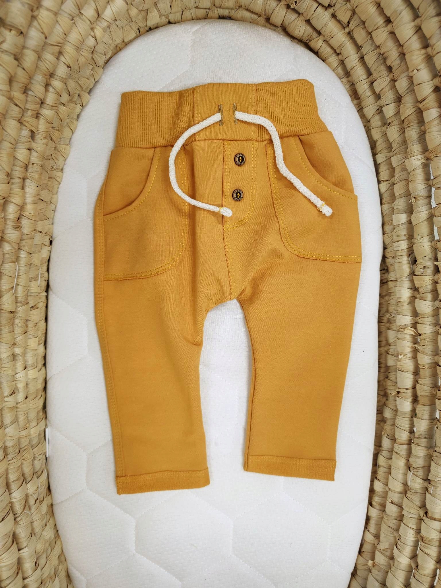 Spodnie dresowe dla chłopca miodowe Mrofi (PL) 86 Certyfikaty, opinie, atesty inny