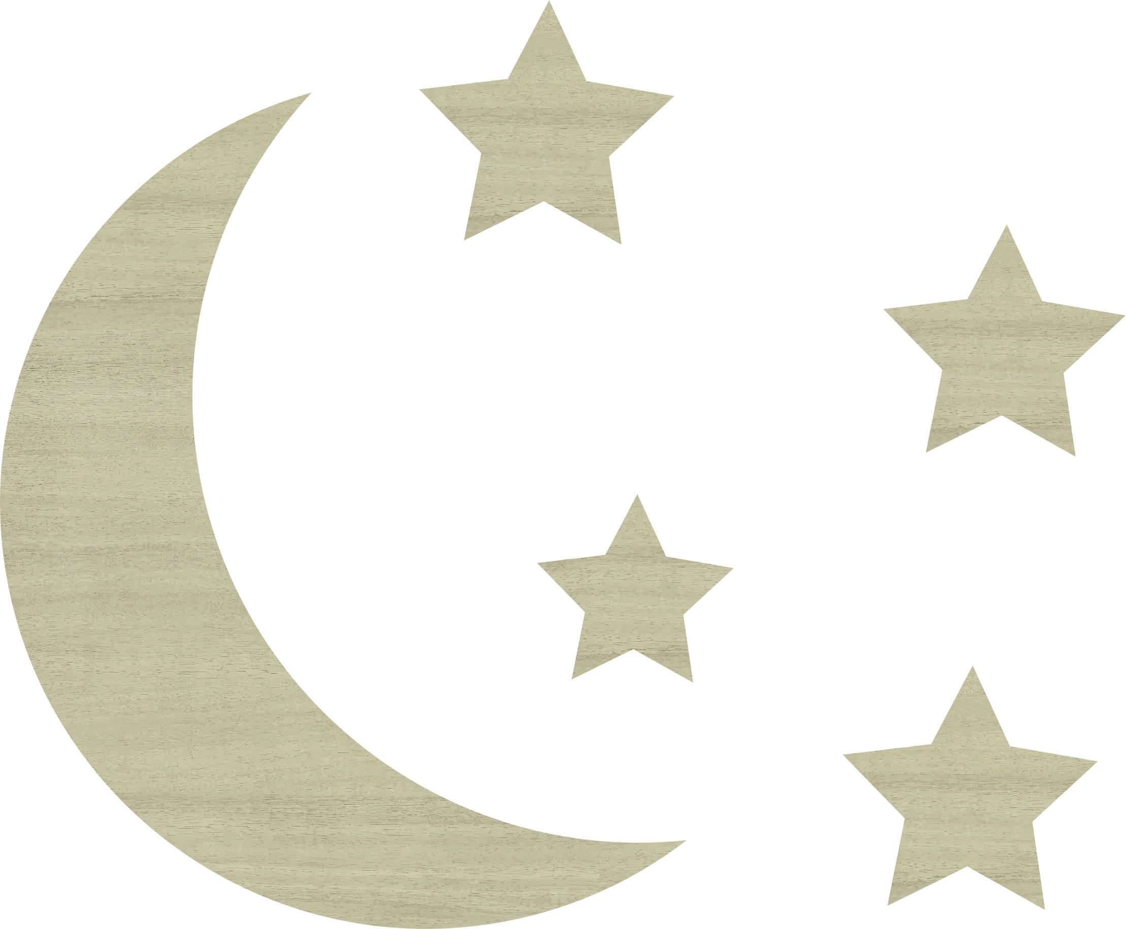 

Drewniany Zestaw dekorów na ścianę stars and moon