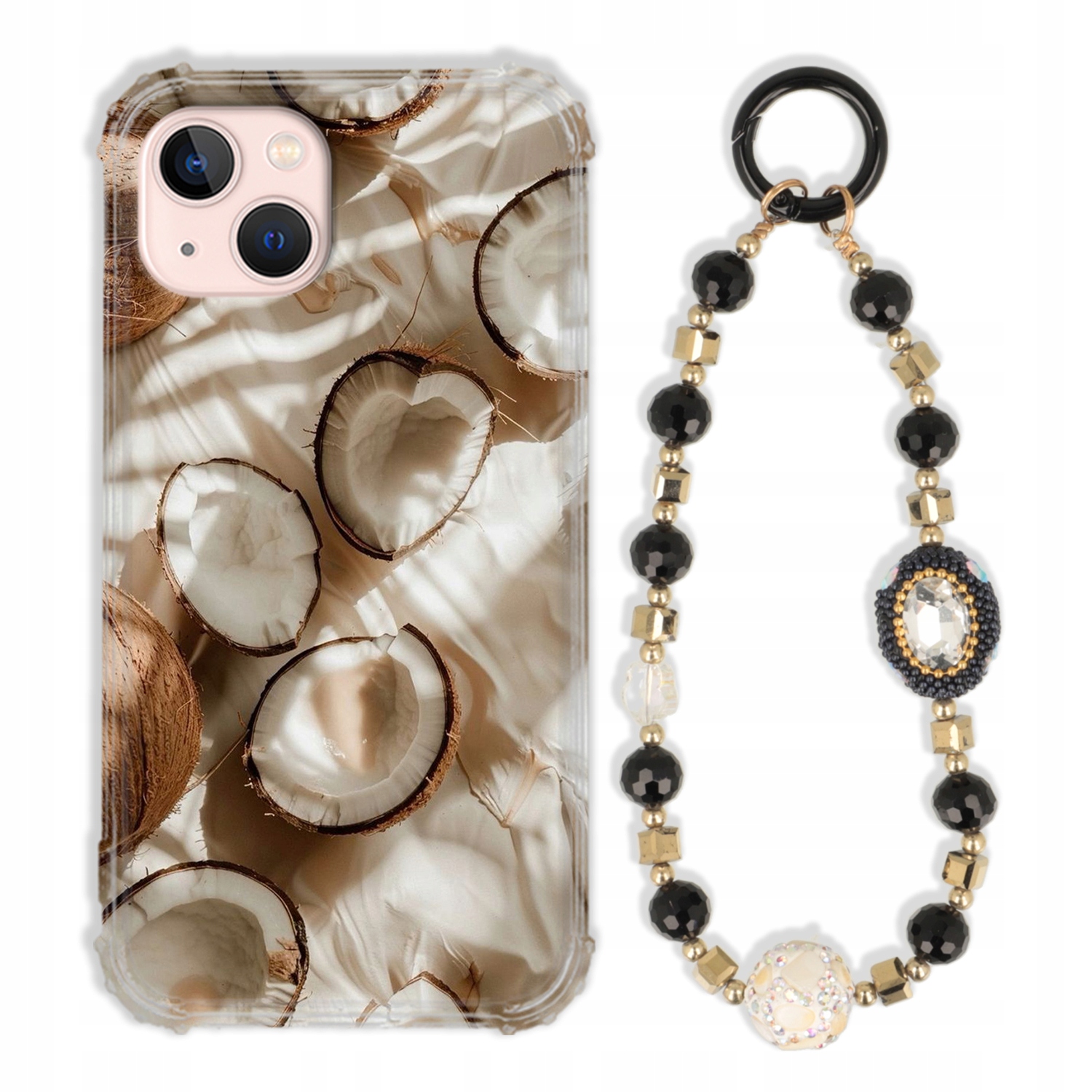 Puzdro Na Iphone 13 Case Antishock Zirkóny Čierno Zlaté Odolné| Silné