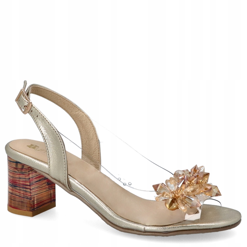 Silikonové sandálky s ozdobou Tymoteo 477-37 Zlaté 36