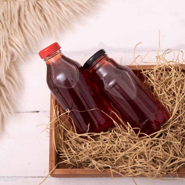 Butelka na sok soczek syrop 330ml + WIECZKO Pojemność 0.33 l