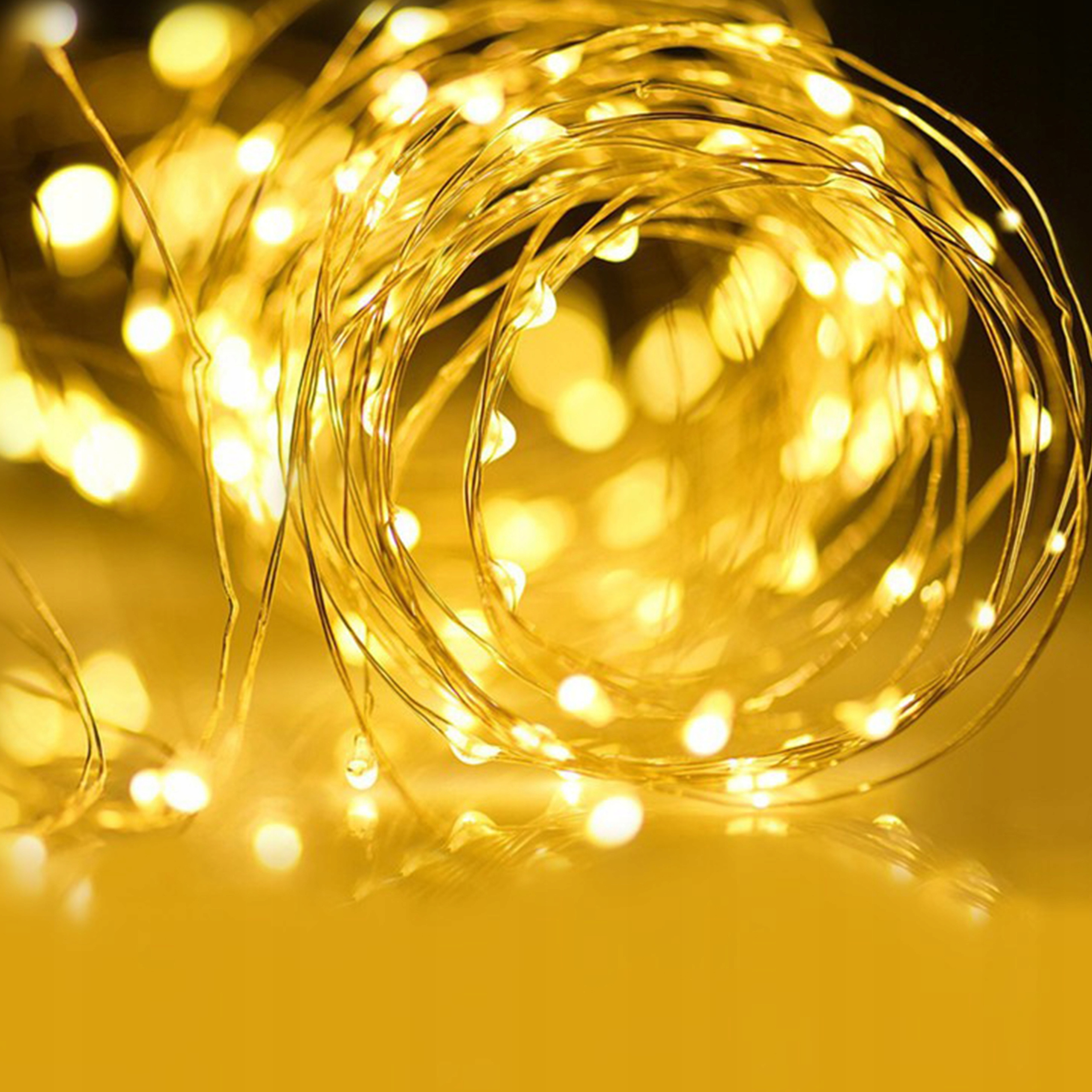 Lampki druciki na baterie RegMag 50 LED 5 m, ciepłe, z pilotem – Wiele pomysłów na dekorację