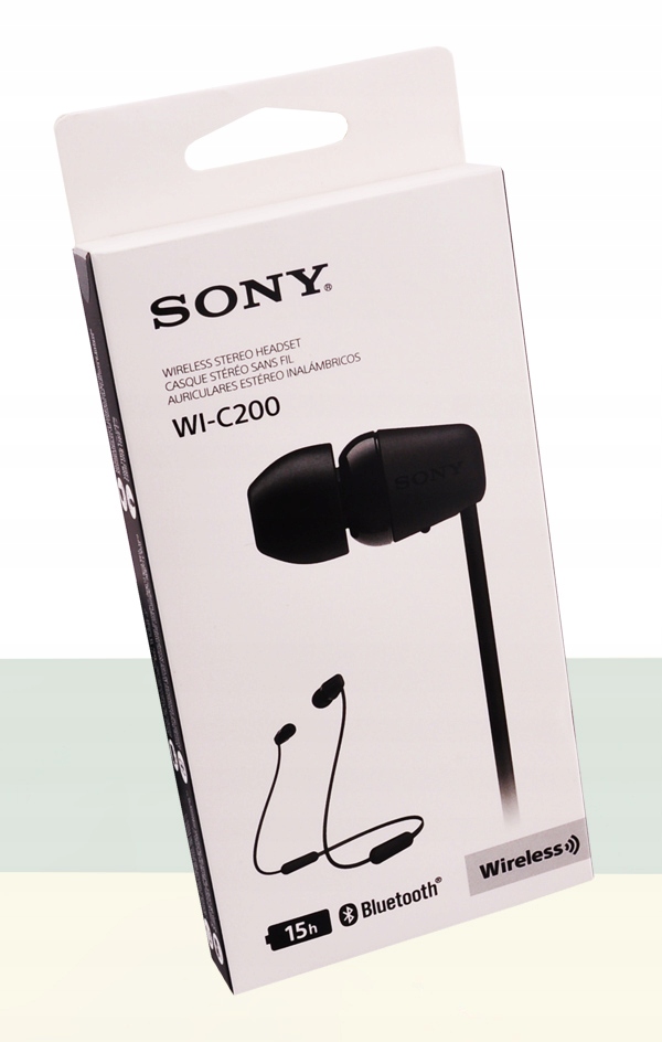 BEZPRZEWODOWE SŁUCHAWKI BLUETOOTH SONY WI-C200 BT Kod producenta 20161214