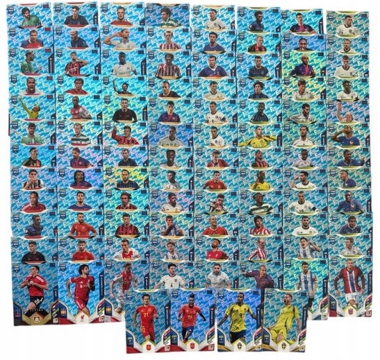 Fifa 365 2026 Panini Komplet 100 Kart Fans Favourite Niebieskie Blue