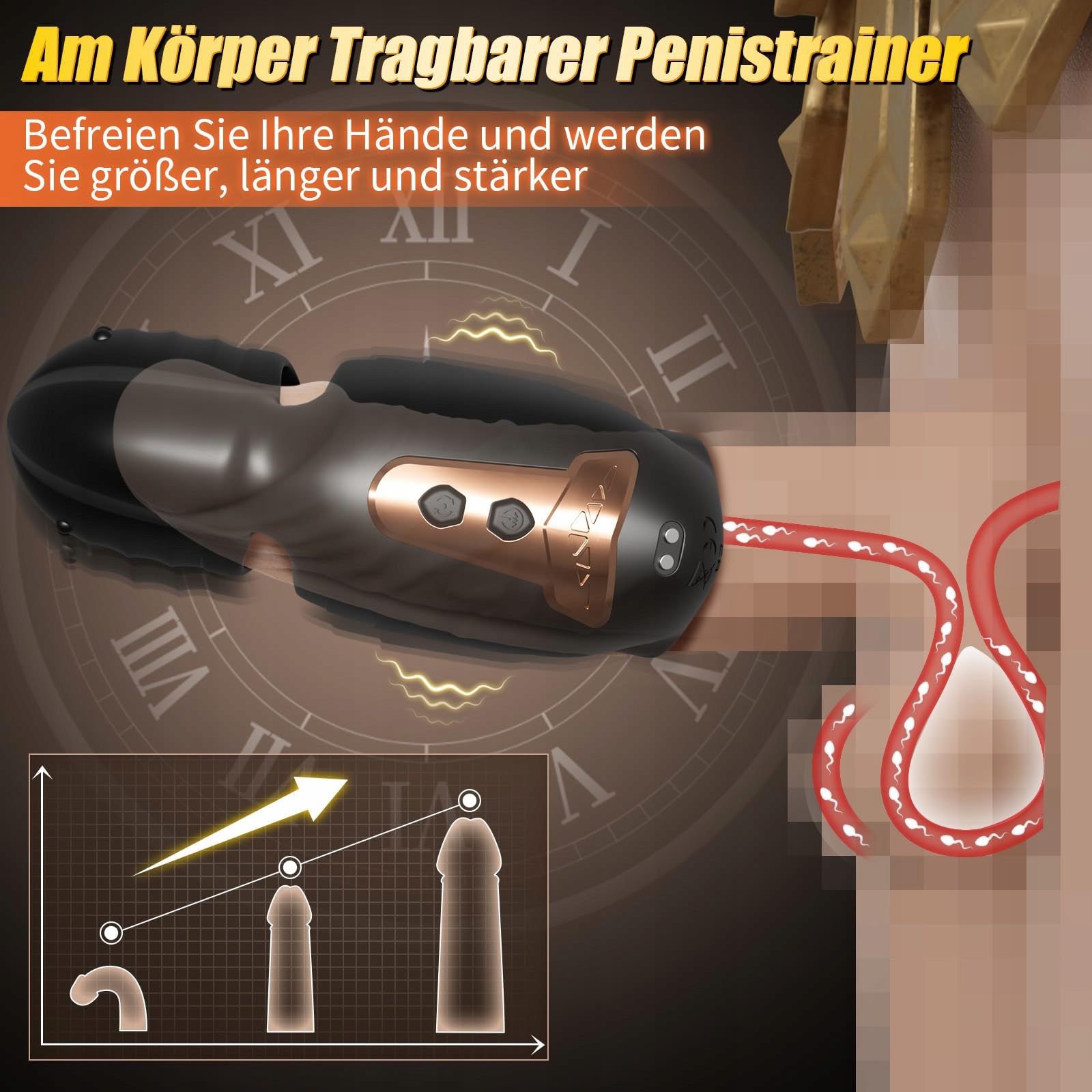 PENIS VIBRATOR 360° Obrotowa Głowica I Wibracje Dla Mężczyzn — miniatura 3