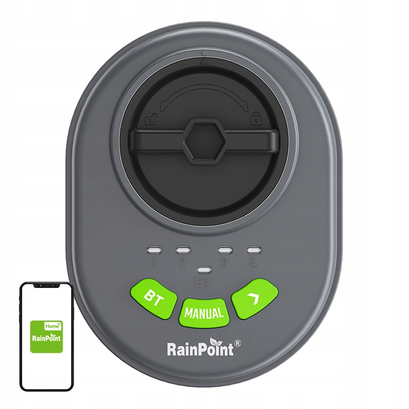Rainpoint 4-ZÓNOVÝ Ovladač Zavlažovačů Pro Zahradu S Aplikací Bluetooth