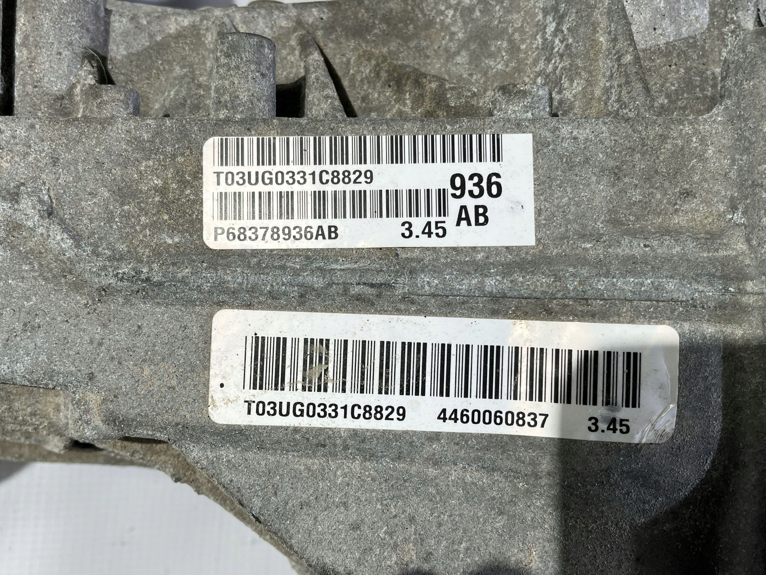 rear mechanism roznicowy differential diff 3.45 Dodge Durango 3.6 2014