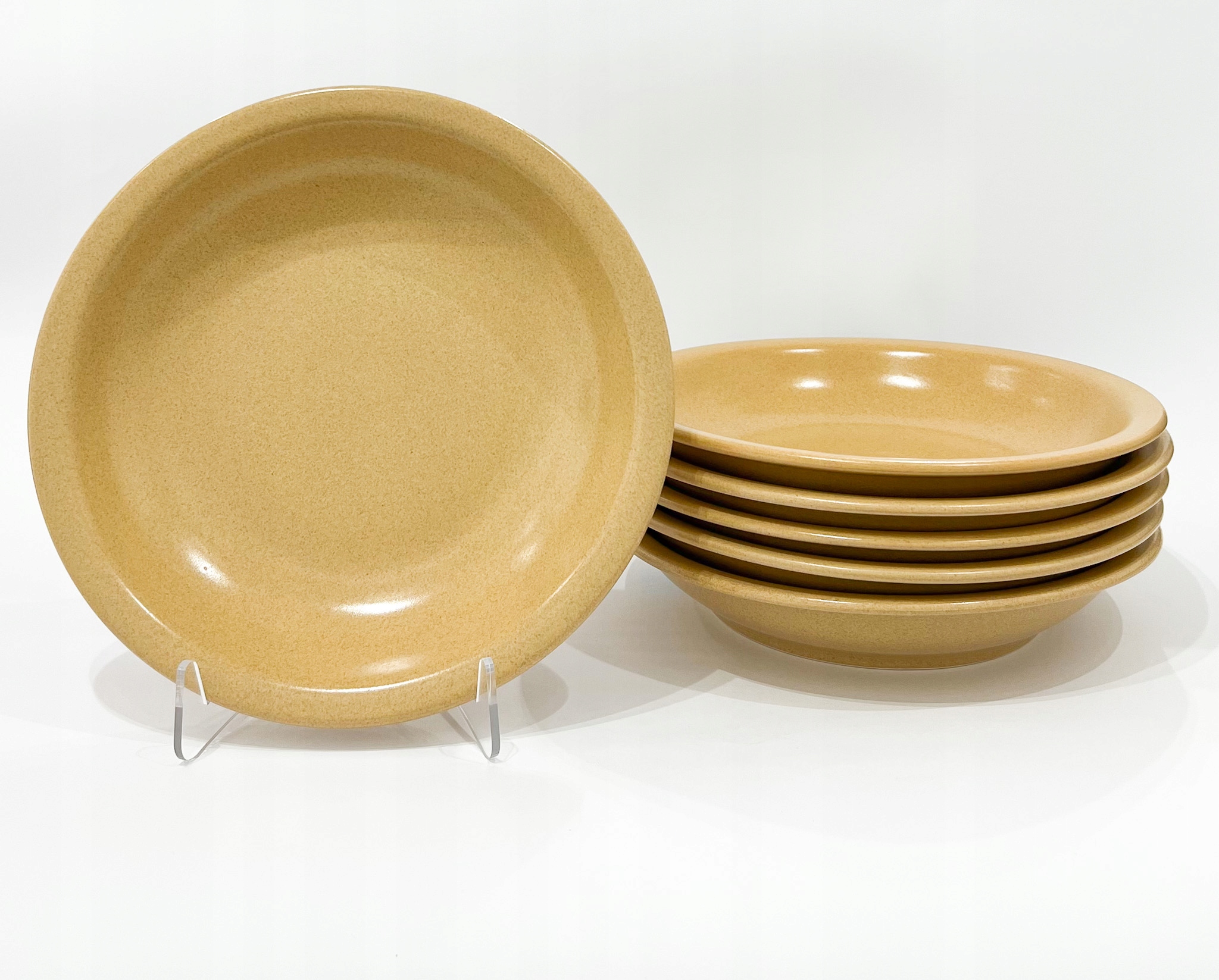 Talerz głęboki 22,5 cm piaskowy GU1002 Bolesławiec