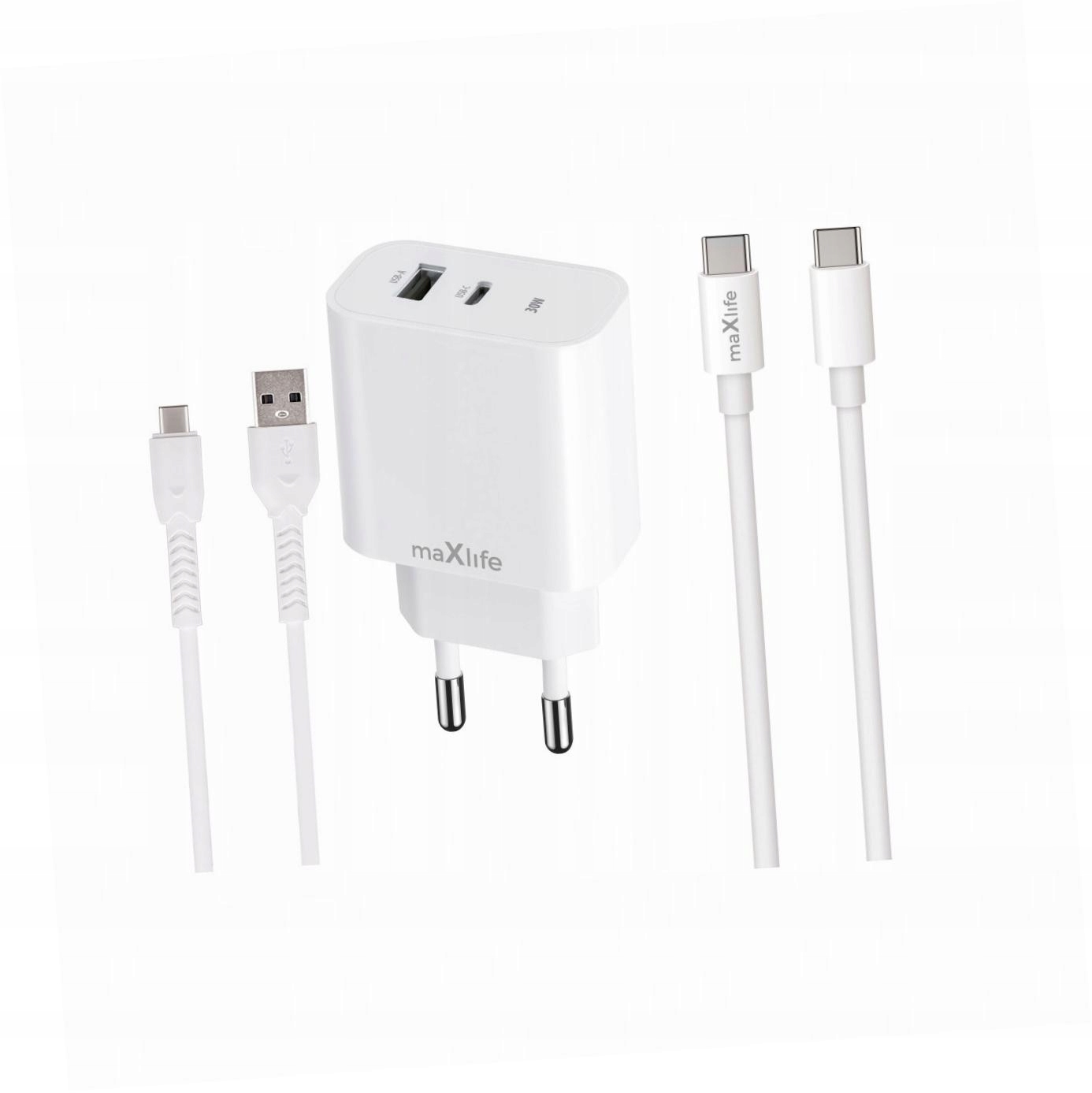 Szybka ładowarka 30W 2 wejścia z dwoma kablami Usb-c do Huawei P20