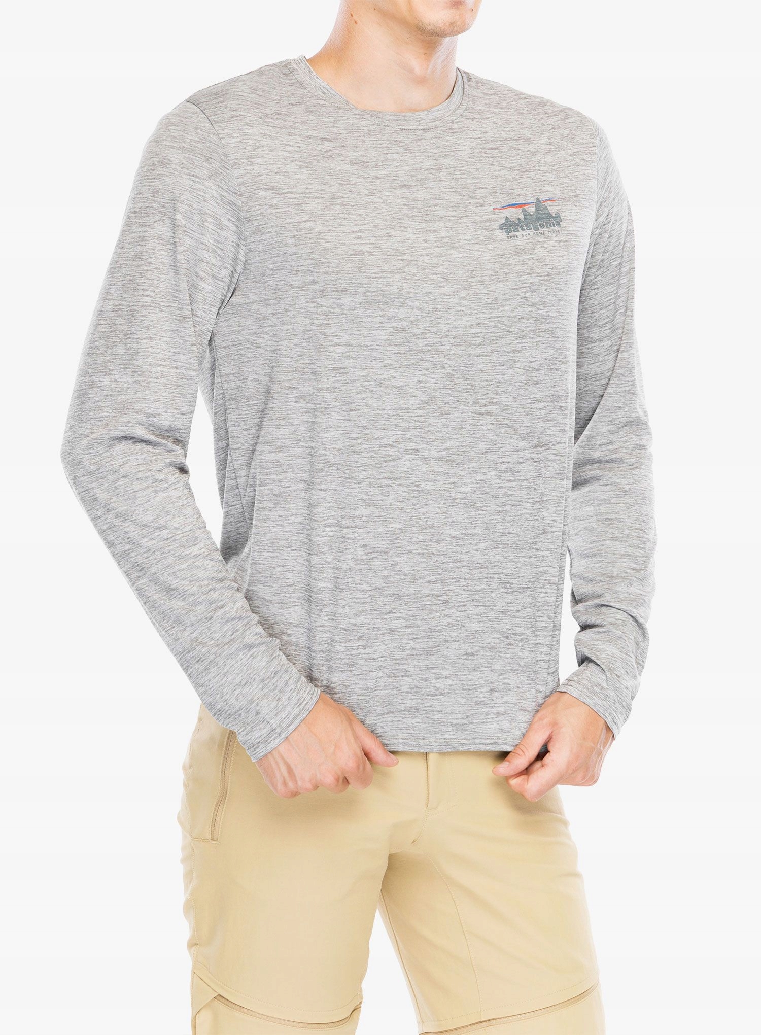 Mikina L/s Cap Cool Daily Graphic Shirt Patagonia skyline/šedá S