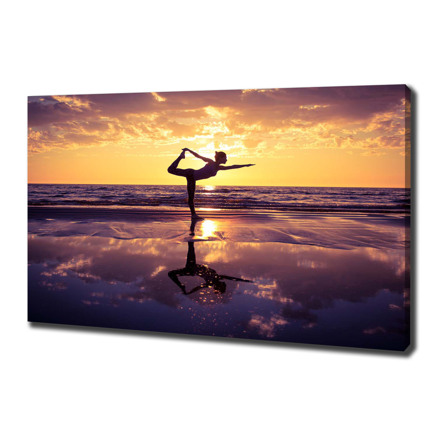 

Foto obraz na płótnie Joga na plaży 100x70 cm