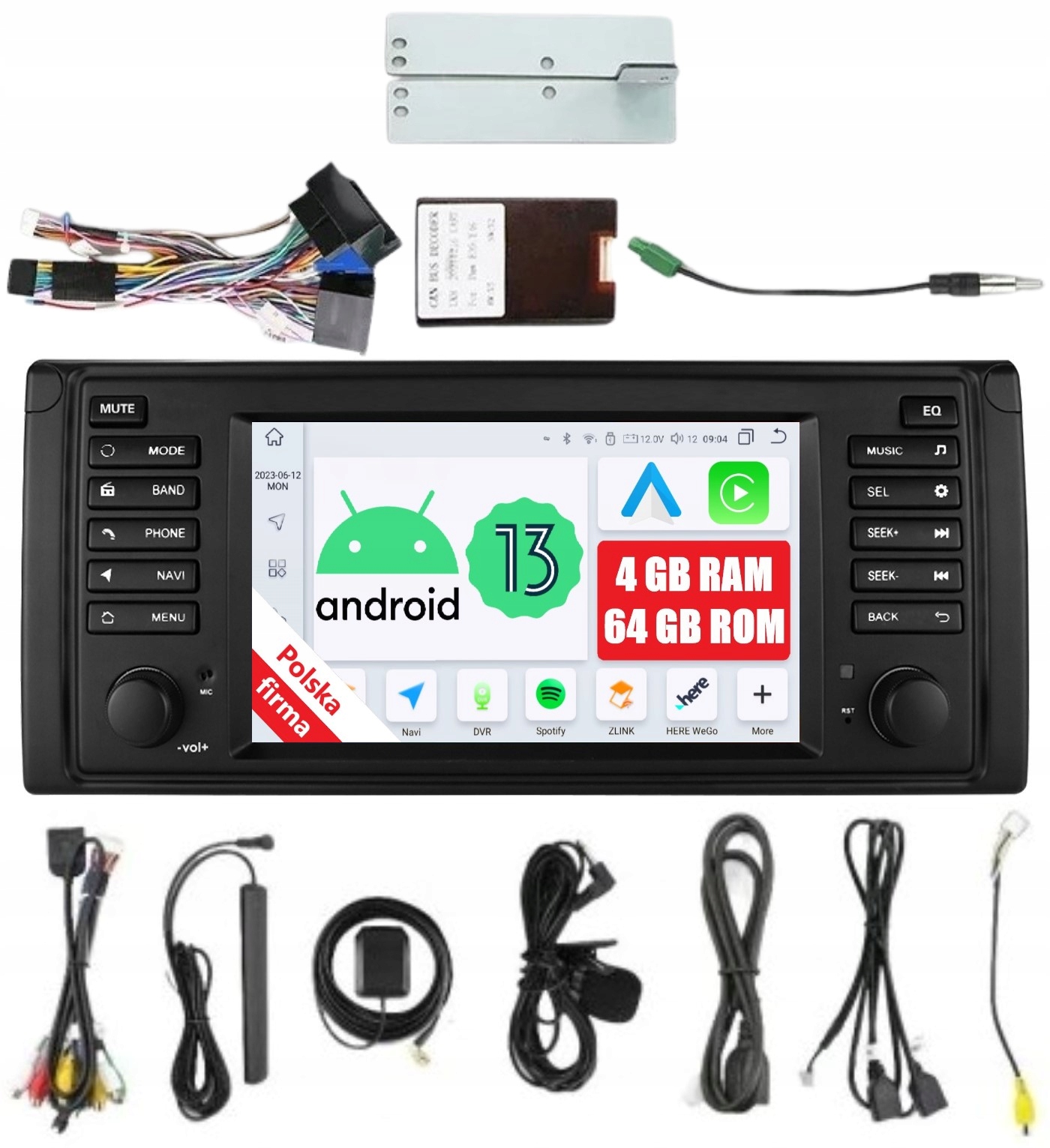 Rádio 2DIN Android Bmw Řady 5 E39 Řady 7 E38 4/64 Gb Dsp Carplay Lte