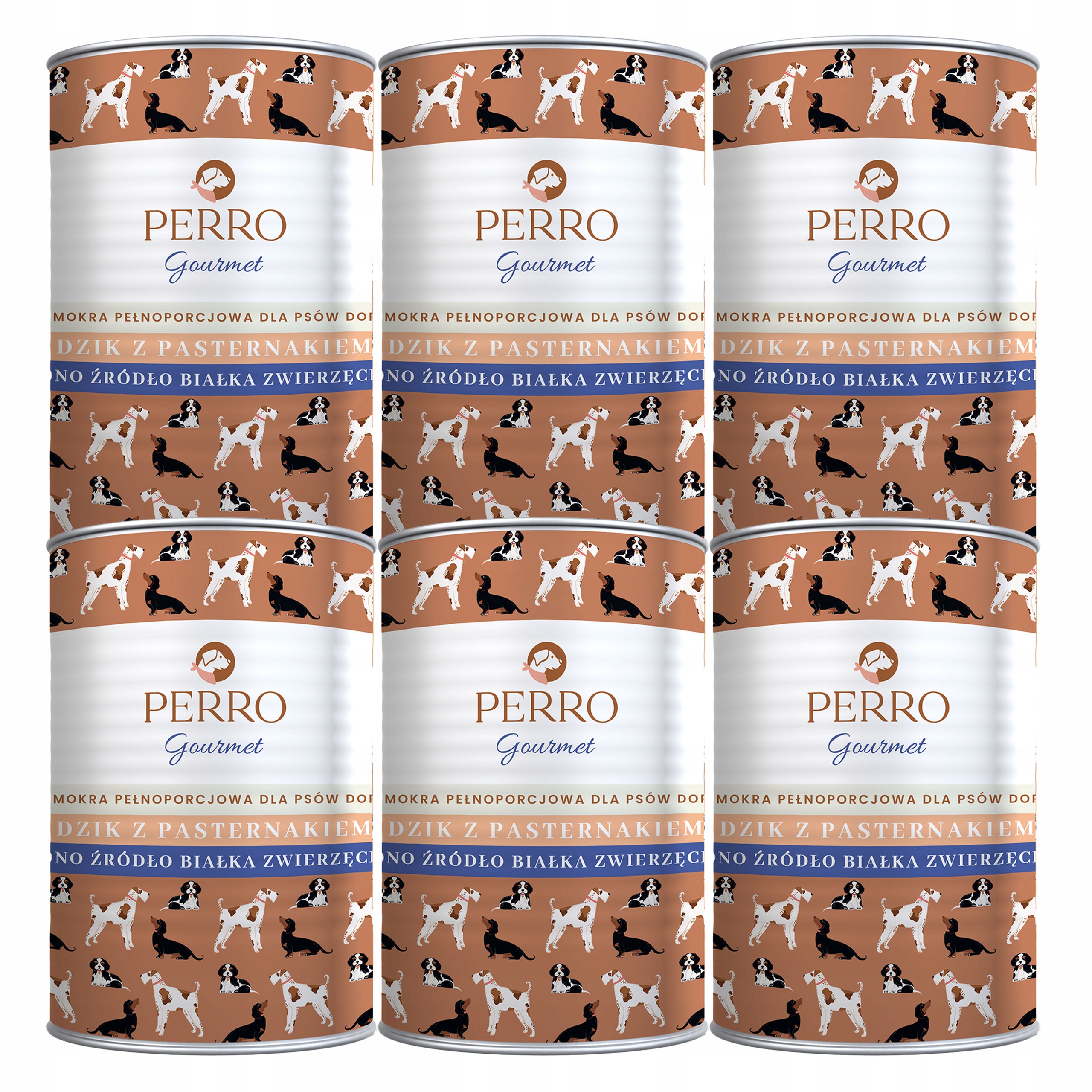 Levně Perro Gourmet Krmivo mokré pro psa Divočák s pastinákem 6 x 400 g