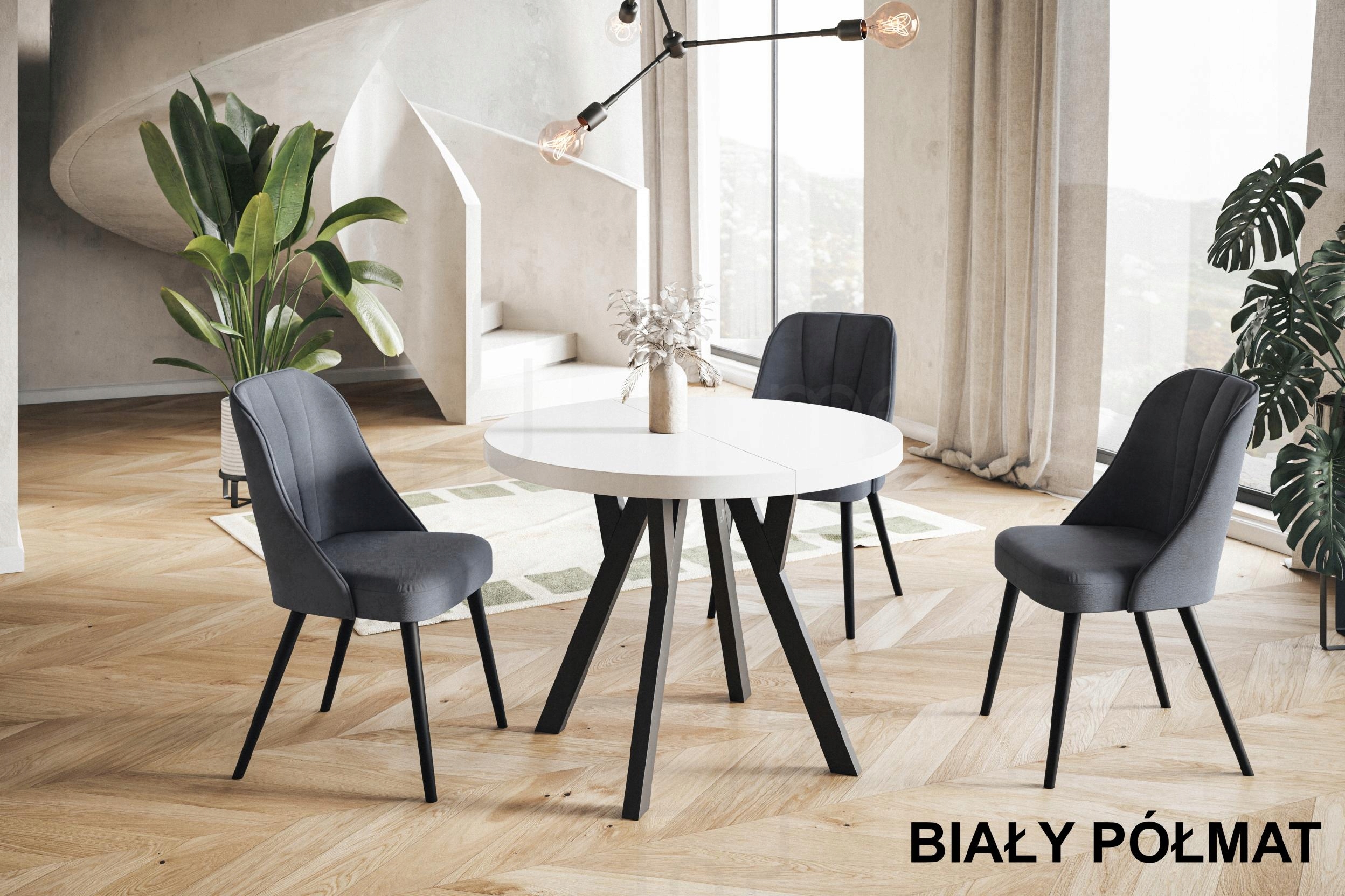 Stół rozkładany OVO 90/190 okrągły Szerokość mebla 90 cm