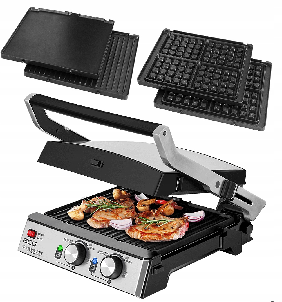 

Grill Elektryczny Pannini Gofry 3w1 2000W Solidny