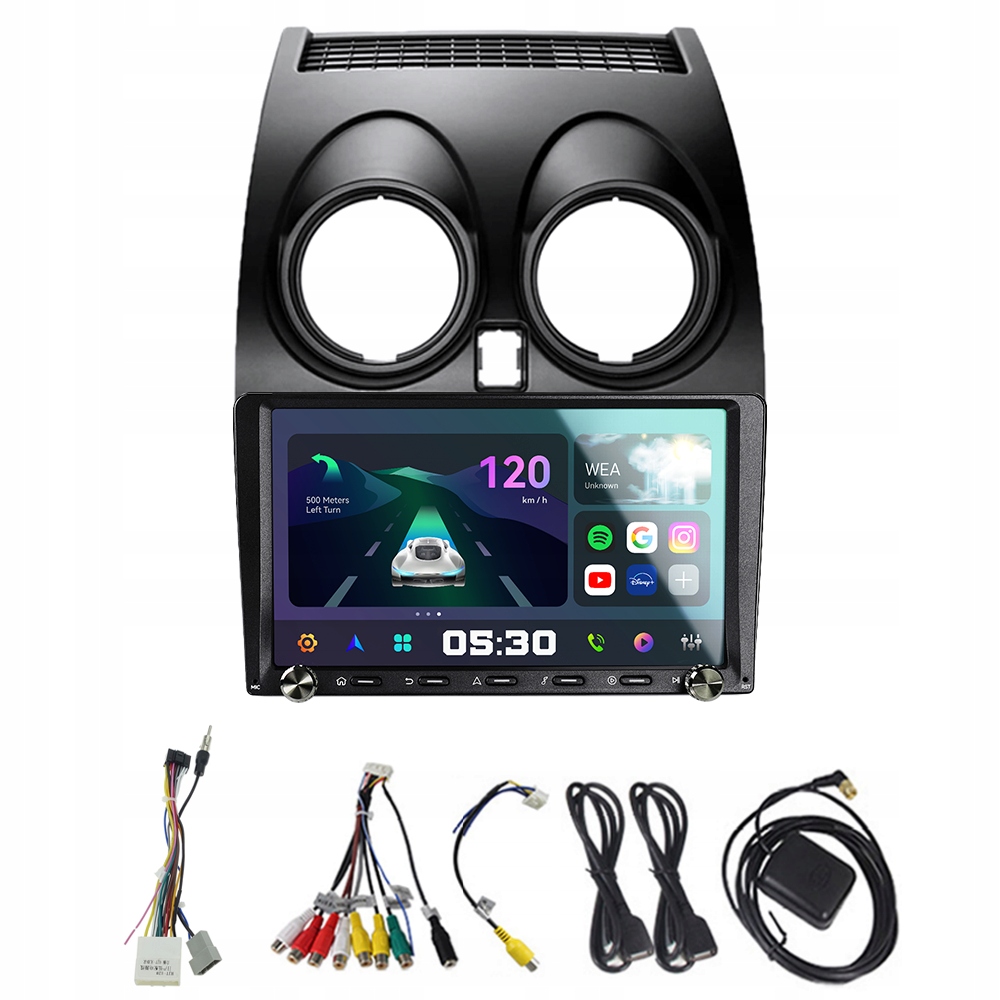Radio samochodowe 2Din Android 13 dla Nissan Qashqai J10 2006-2013 Carplay Gps Rds