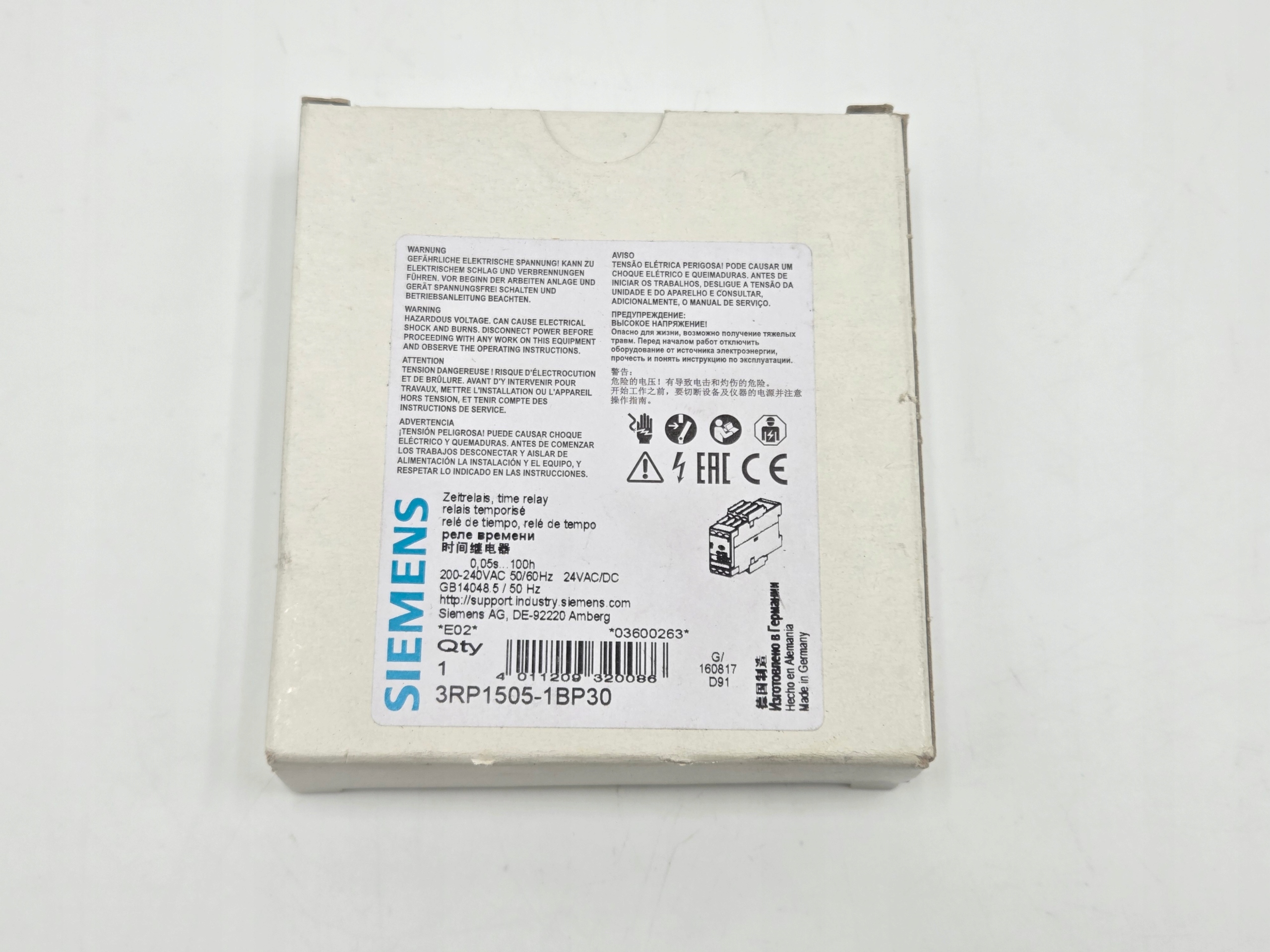 Siemens 3RP1505-1BP30 Časový relé