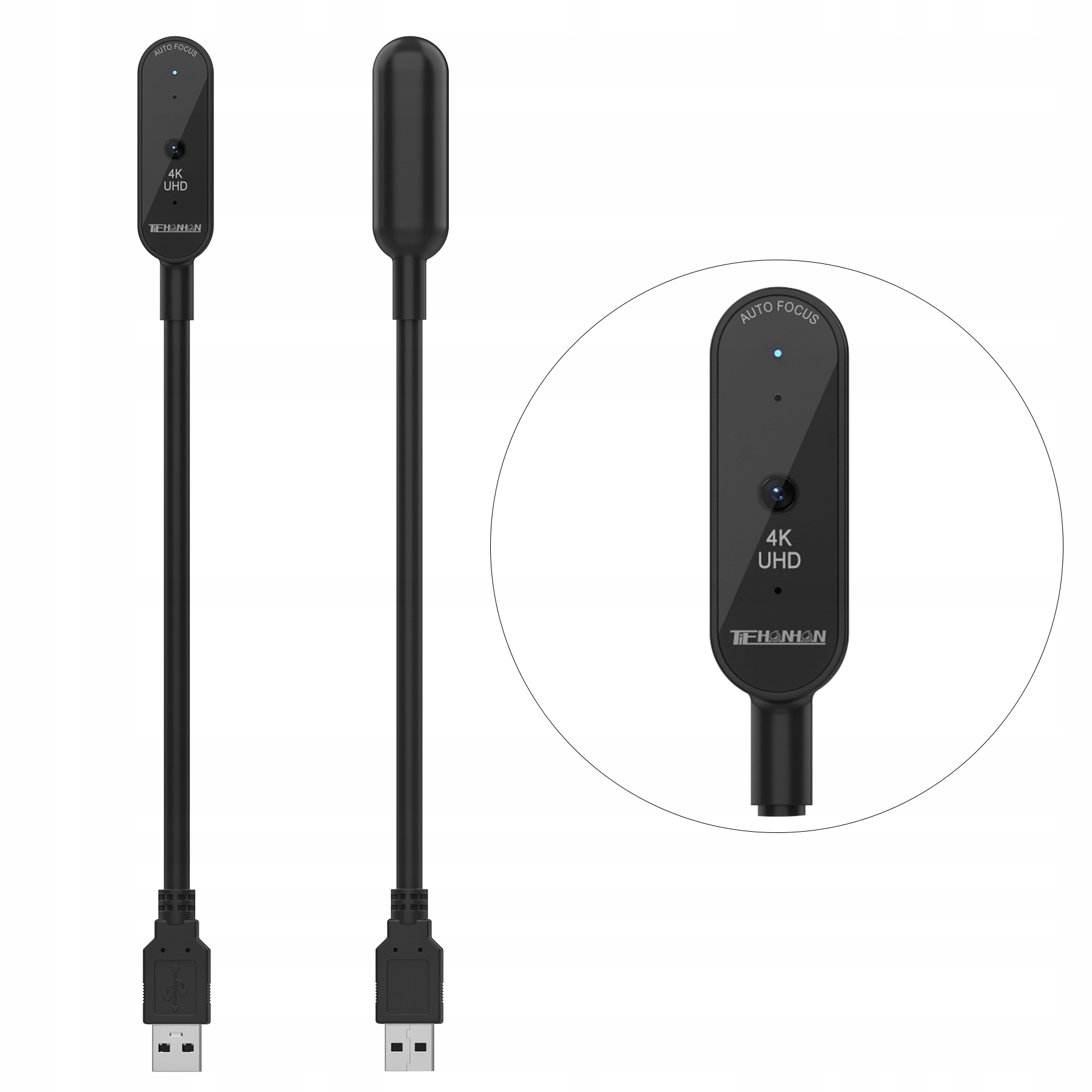 Kamera Internetowa Tiehanhan K3, Rozdzielczość 4K 3840x2160 30FPS, Usb, Wbudowany Mikrofon