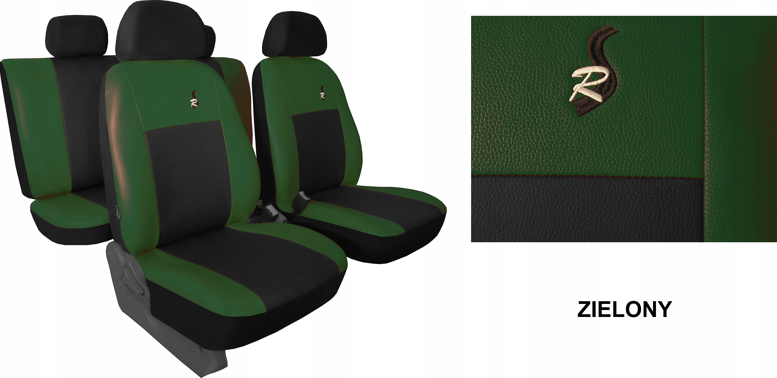 SKÓRZANE POKROWCE MIAROWE DO MERCEDES GLC Kolor beżowy bordowy czarny czerwony niebieski szary zielony