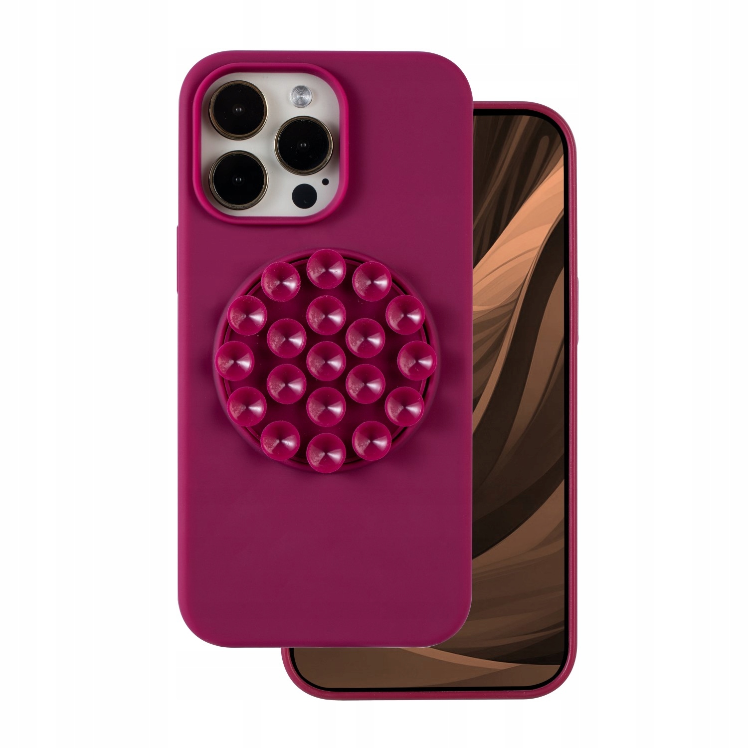 Nakładka Silicone Stick do iPhone 15 Pro 6,1" bordowa Tfo